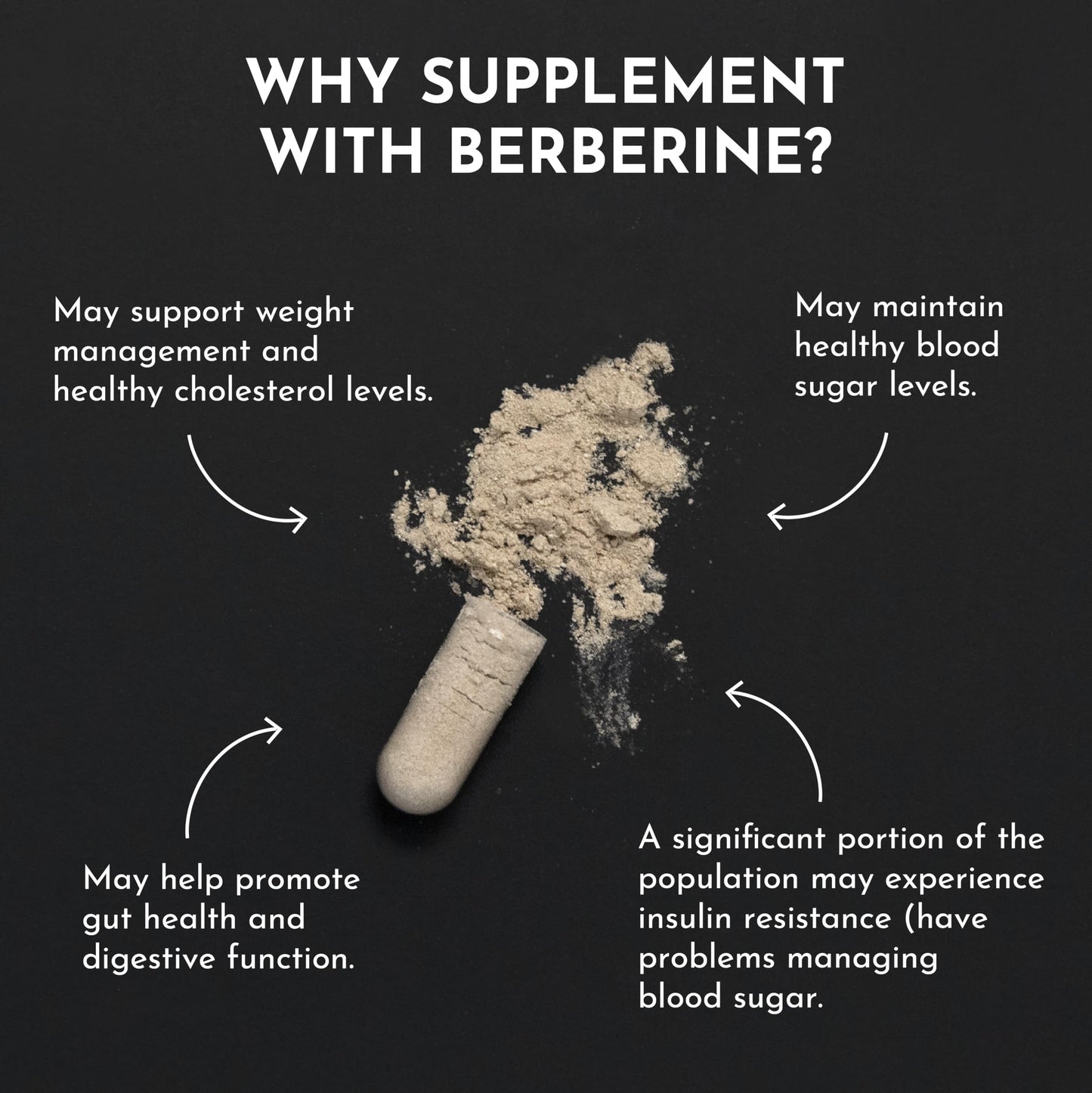 JUST INGREDIENTS Berberine Supplement Capsule 30 Count