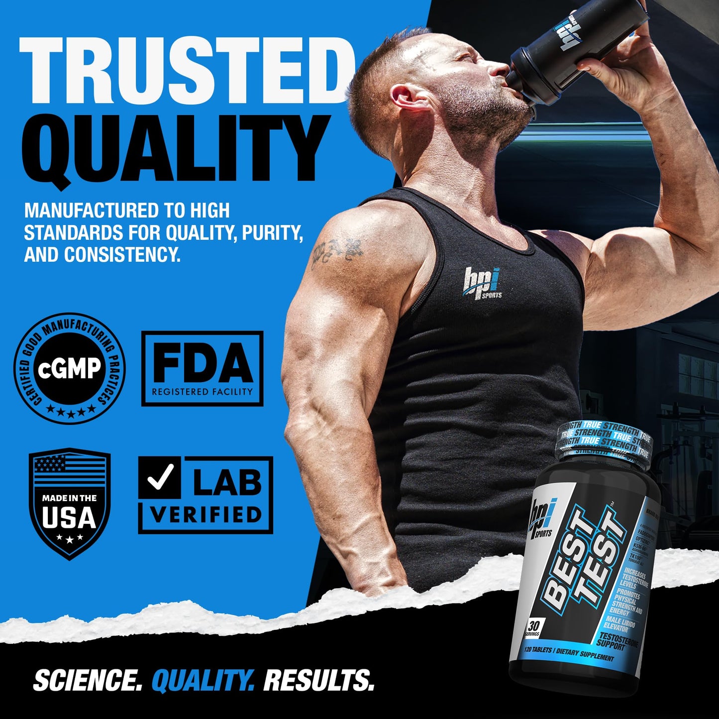 BPI Sports Best Test – Testosterone Booster for Men, 1 Capsule