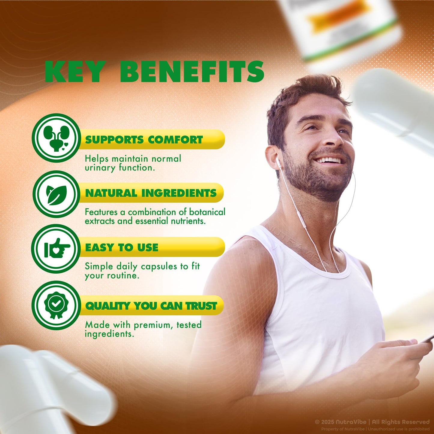 NutraVibe ProstaForce Capsules 60 Count