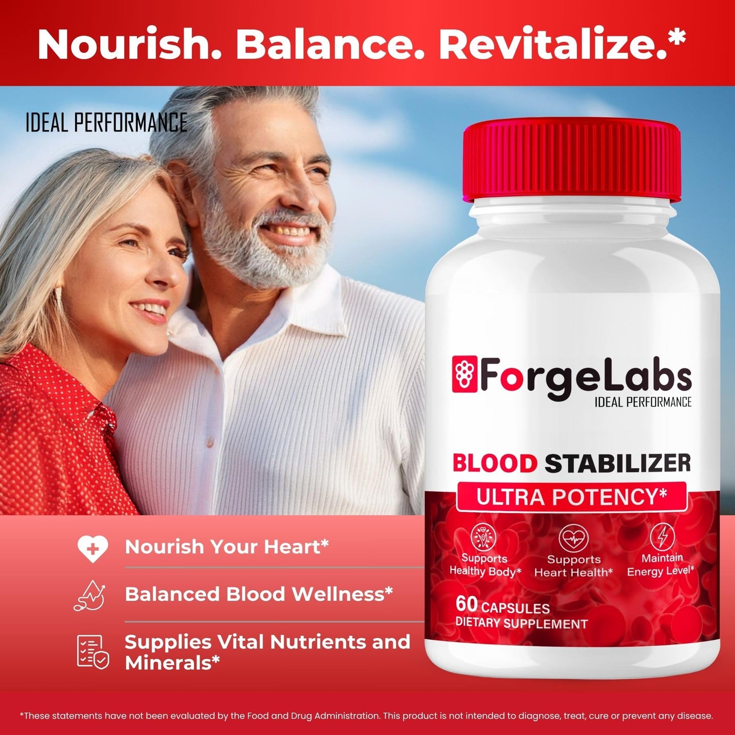 IDEAL PERFORMANCE Forge Labs Blood Stabilizer Capsules, 300 Capsules