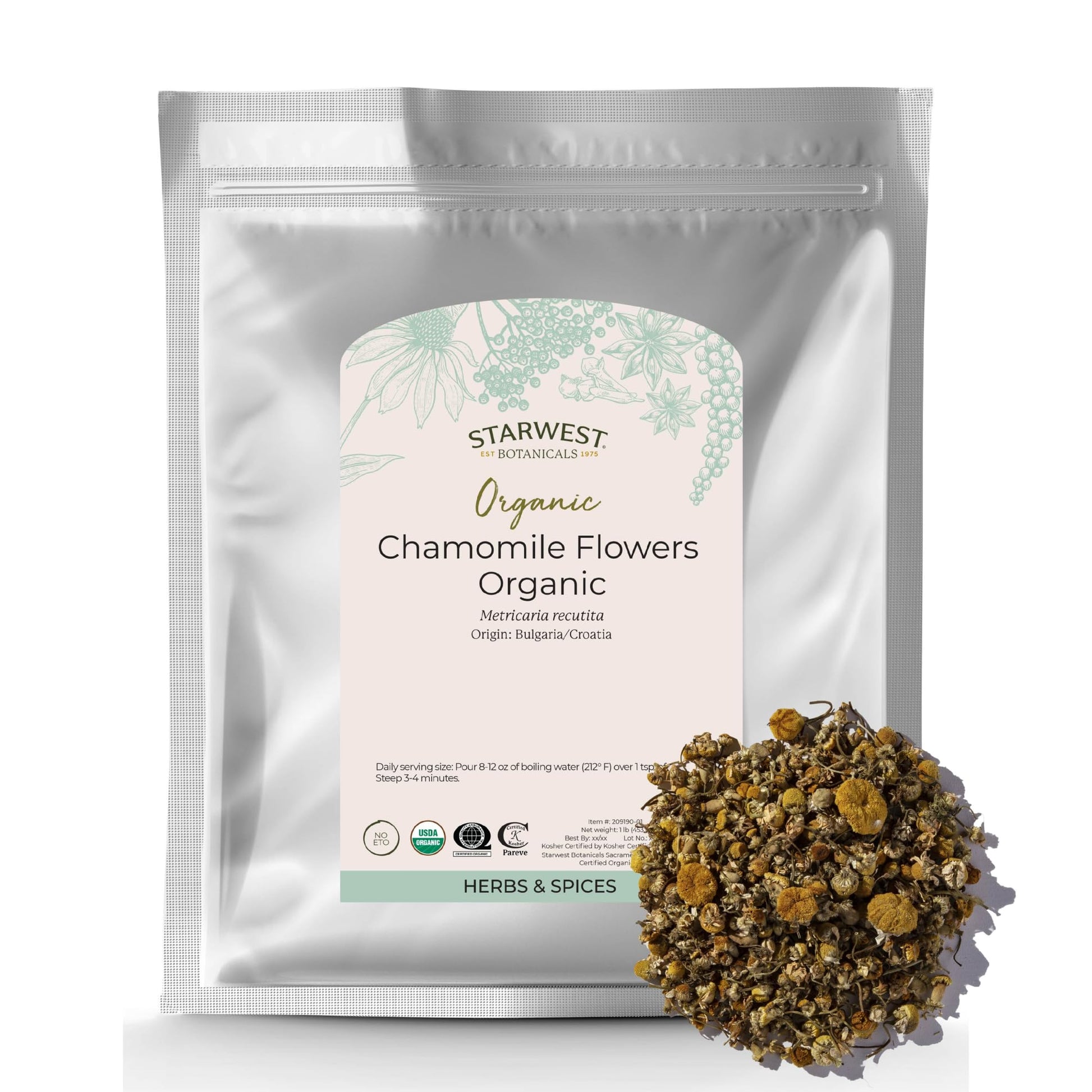 Starwest Botanicals Chamomile Flowers Powder 1 lb