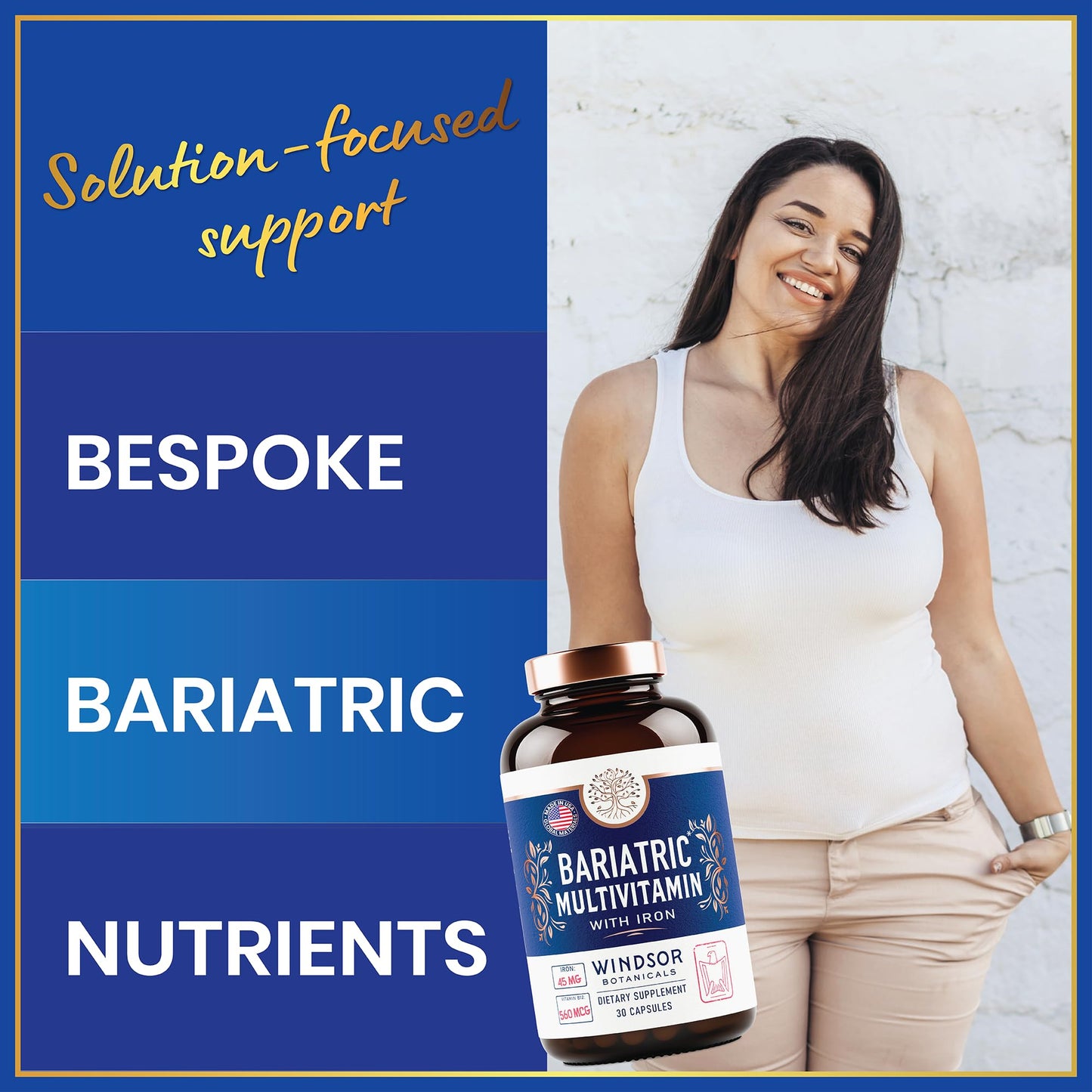 Windsor Botanicals Bariatric Multivitamin with Iron Capsule, 30 Count