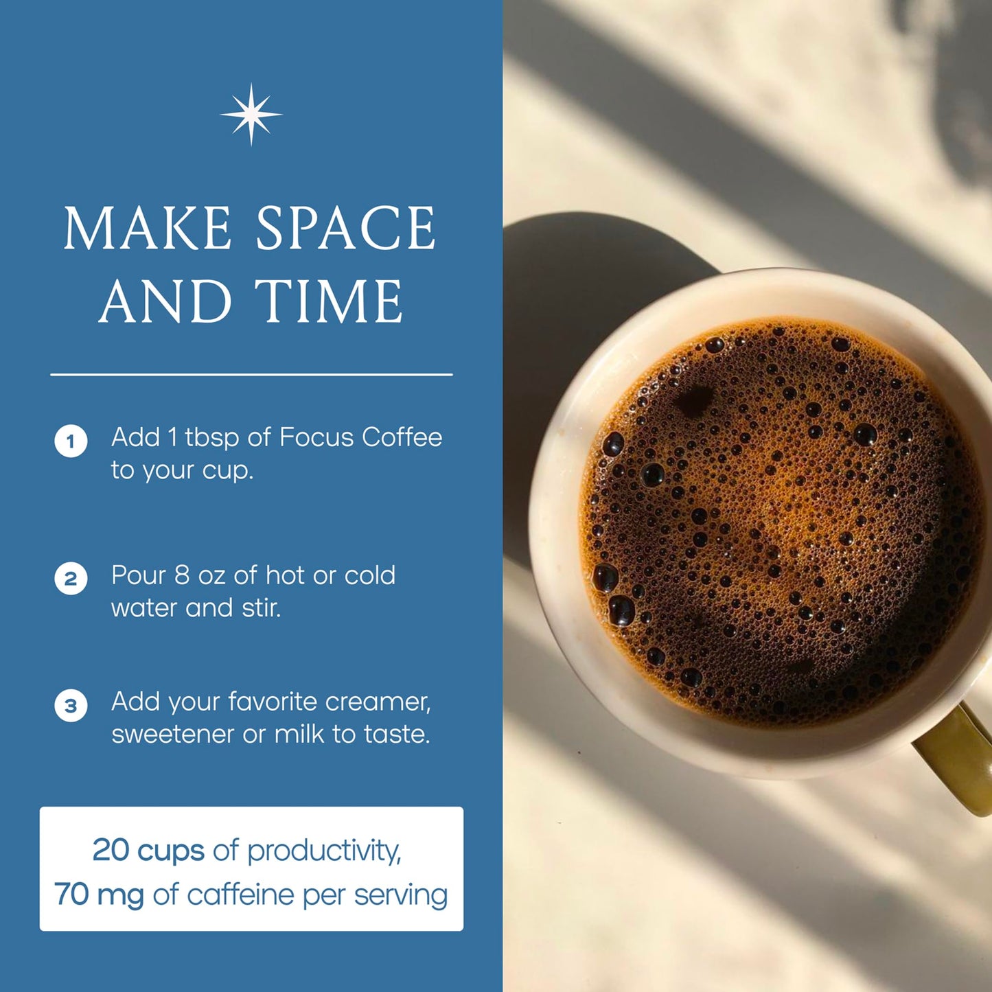 SPACE AND TIME Mushroom Coffee Powder, 3.77 oz