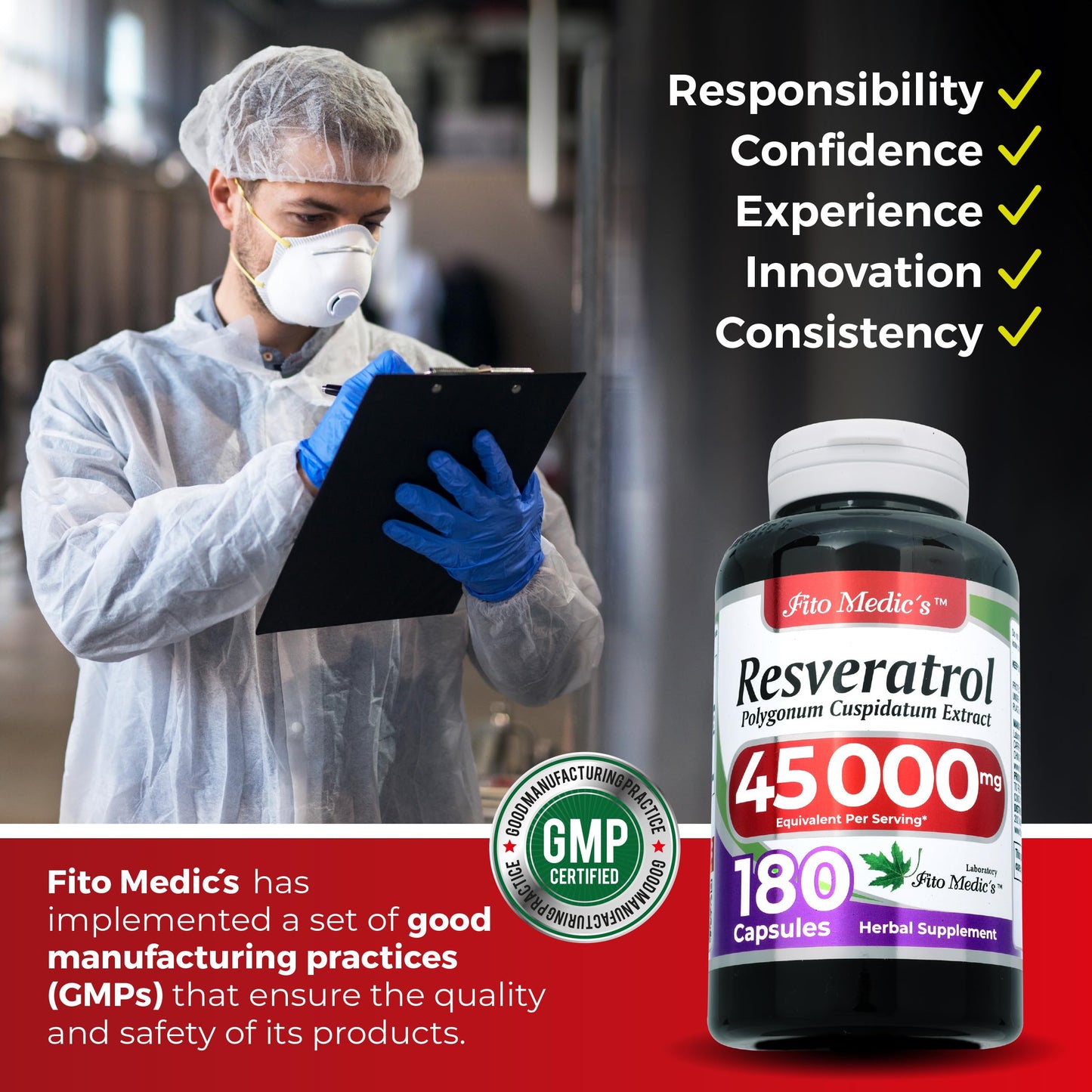 FITO MEDIC'S Resveratrol Capsule 180 Count