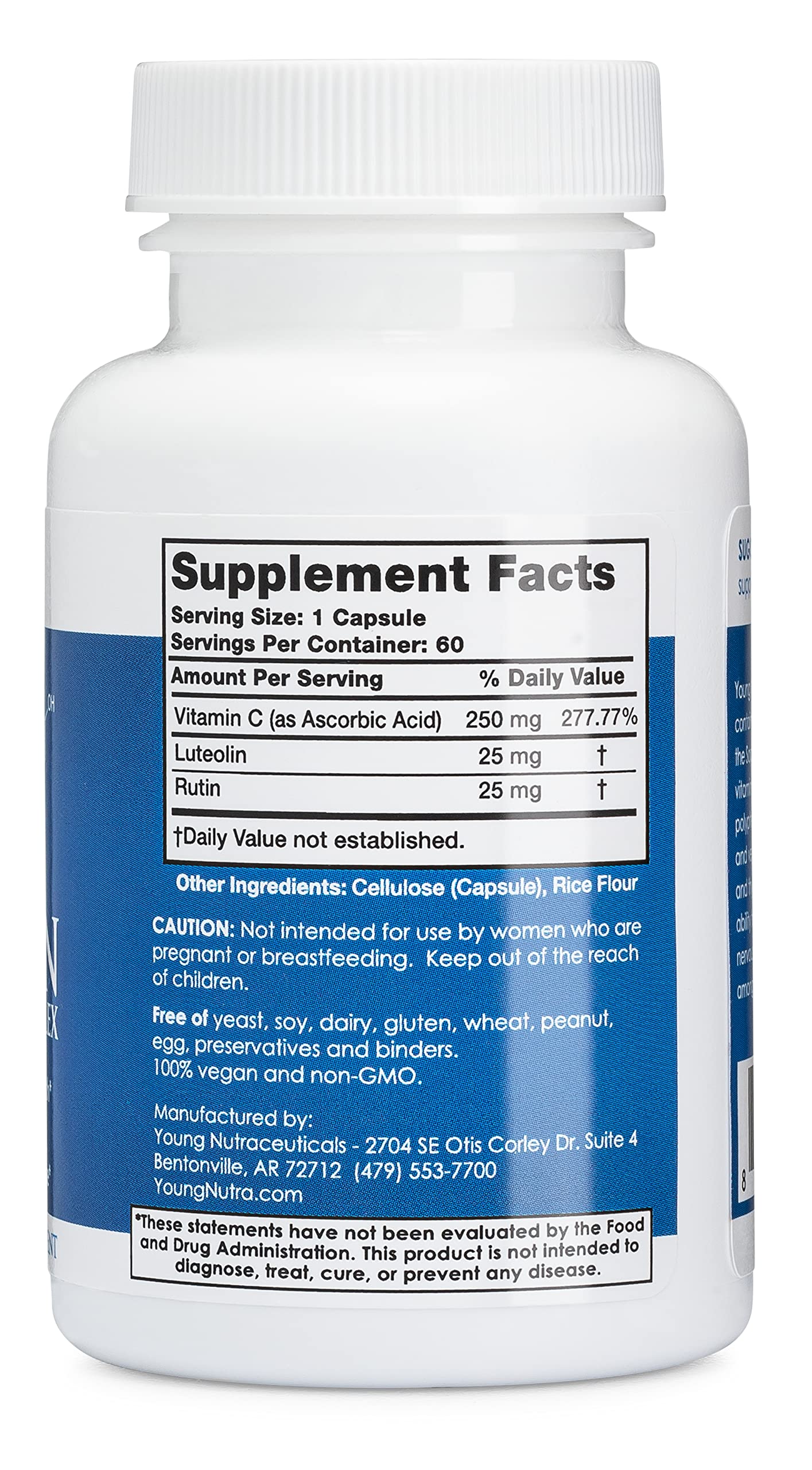 Mirica YoungNutra Luteolin Complex Capsules, 60 Count
