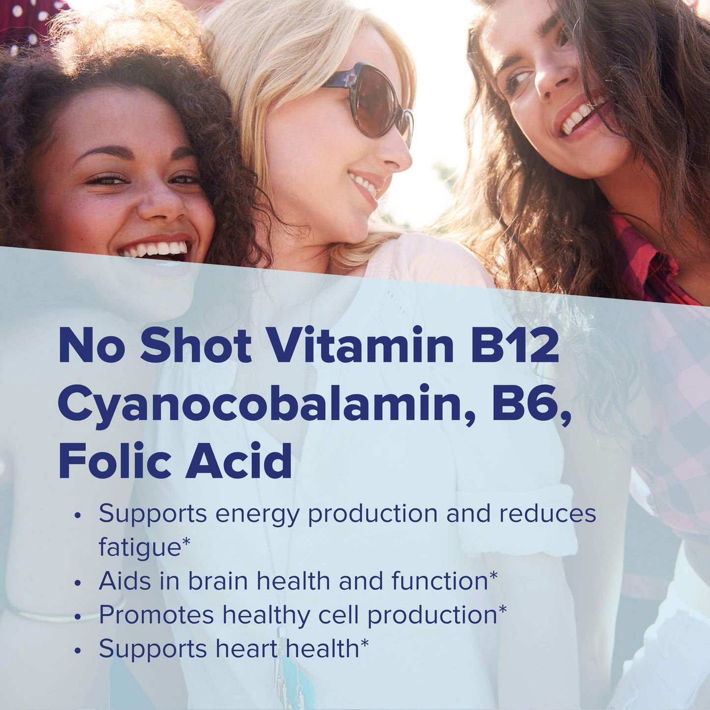 Superior Source No Shot Vitamin B-12 Cyanocobalamin 1000 mcg, B-6, Folic Acid 800 mcg, 60 Tablets