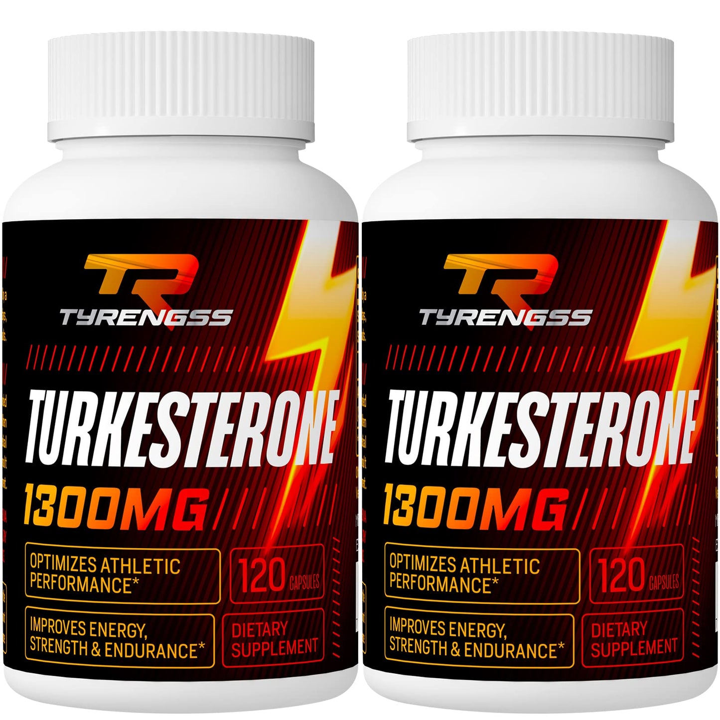 TyRengss Testosterone Booster Turkesterone Supplement 1300mg Ultra High Strength (Ajuga Turkestanica Extract Std. to 20% Testosterone) for Athletic Performance & Muscle Mass, Capsule, 240 Capsules