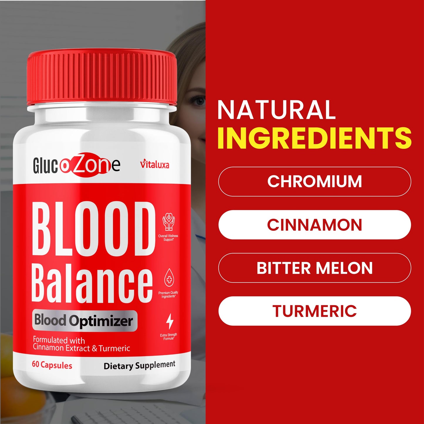 Vitaluxa GlucoZone Capsules, 300 ct