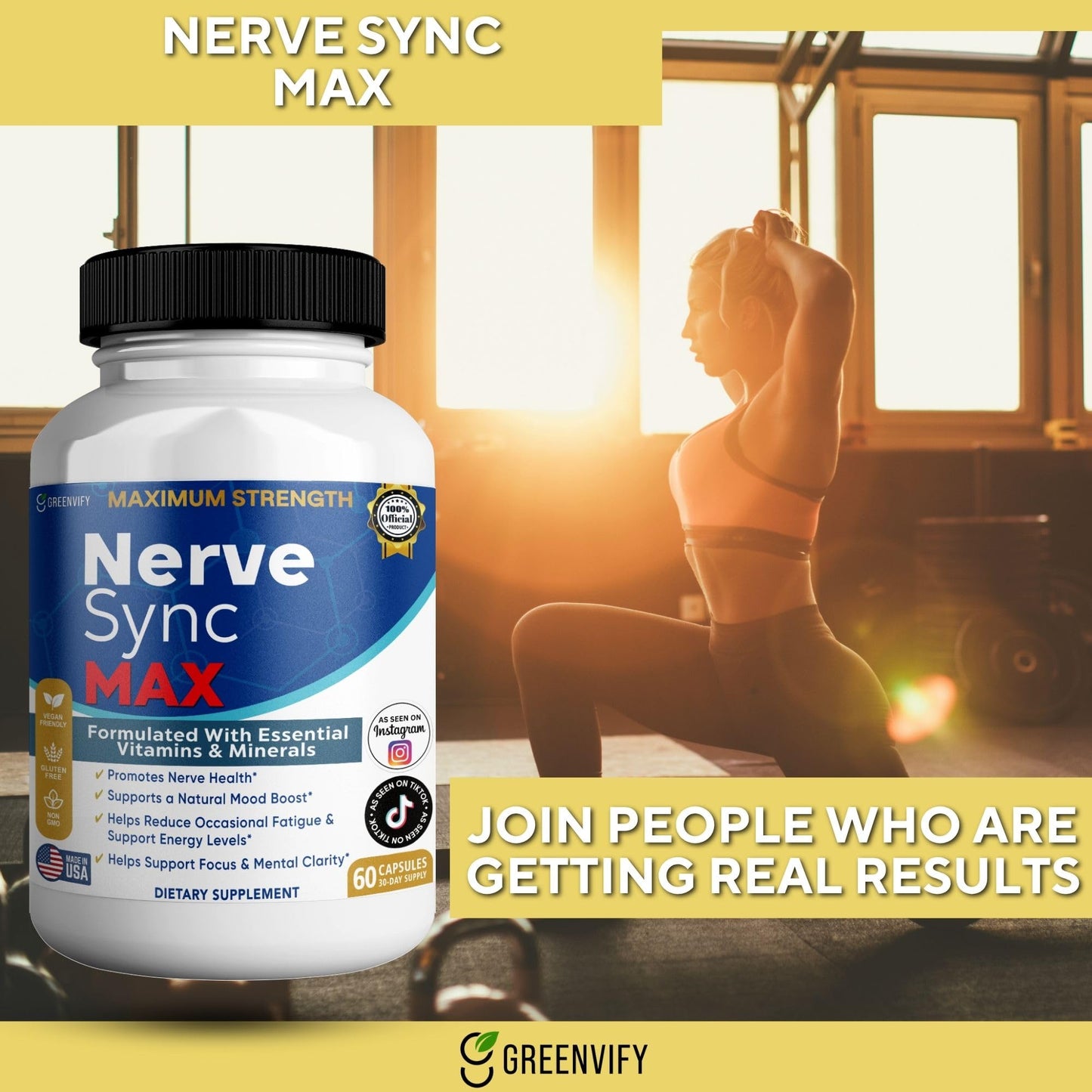 GREENVIFY Nerve Sync MAX Supplement 60 Capsules