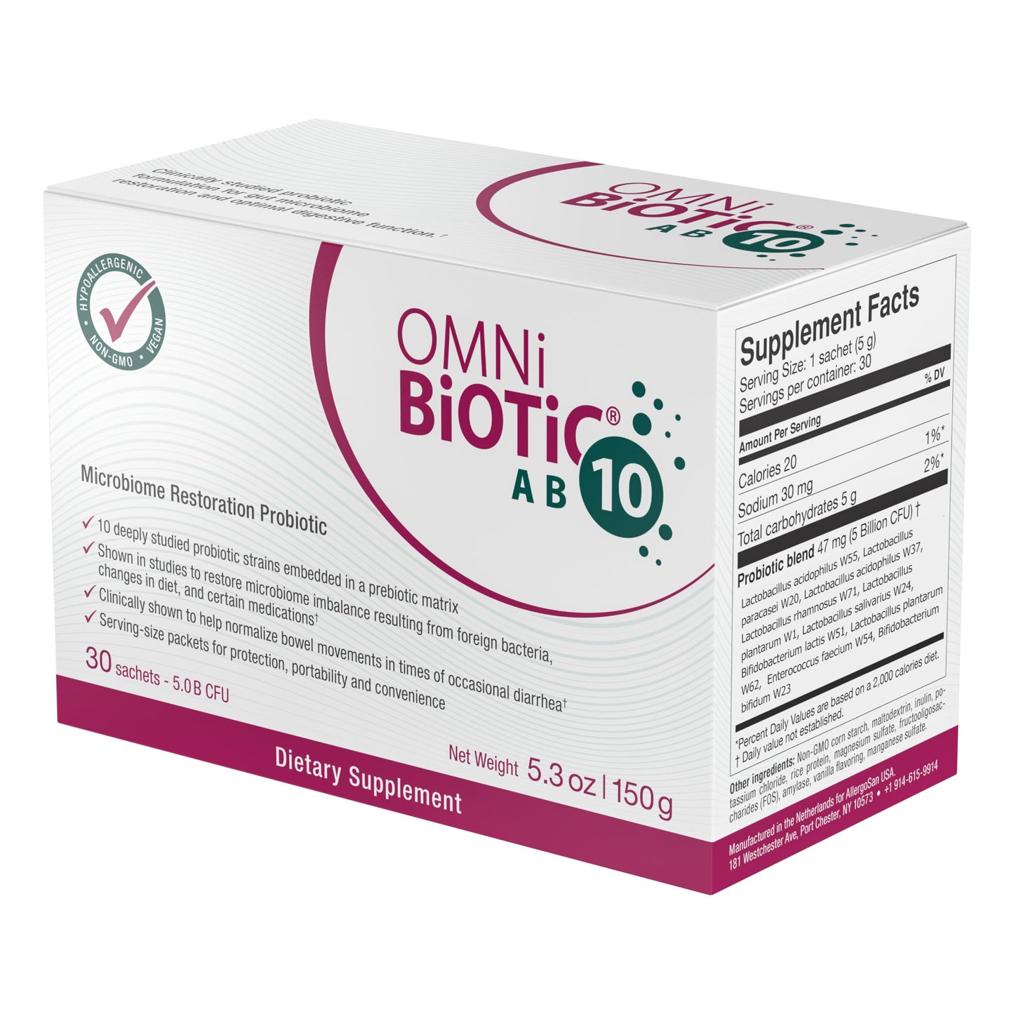 OMNi BiOTiC AB 10 Clinically Tested Restorative Probiotic Powder 5.3 Ounce