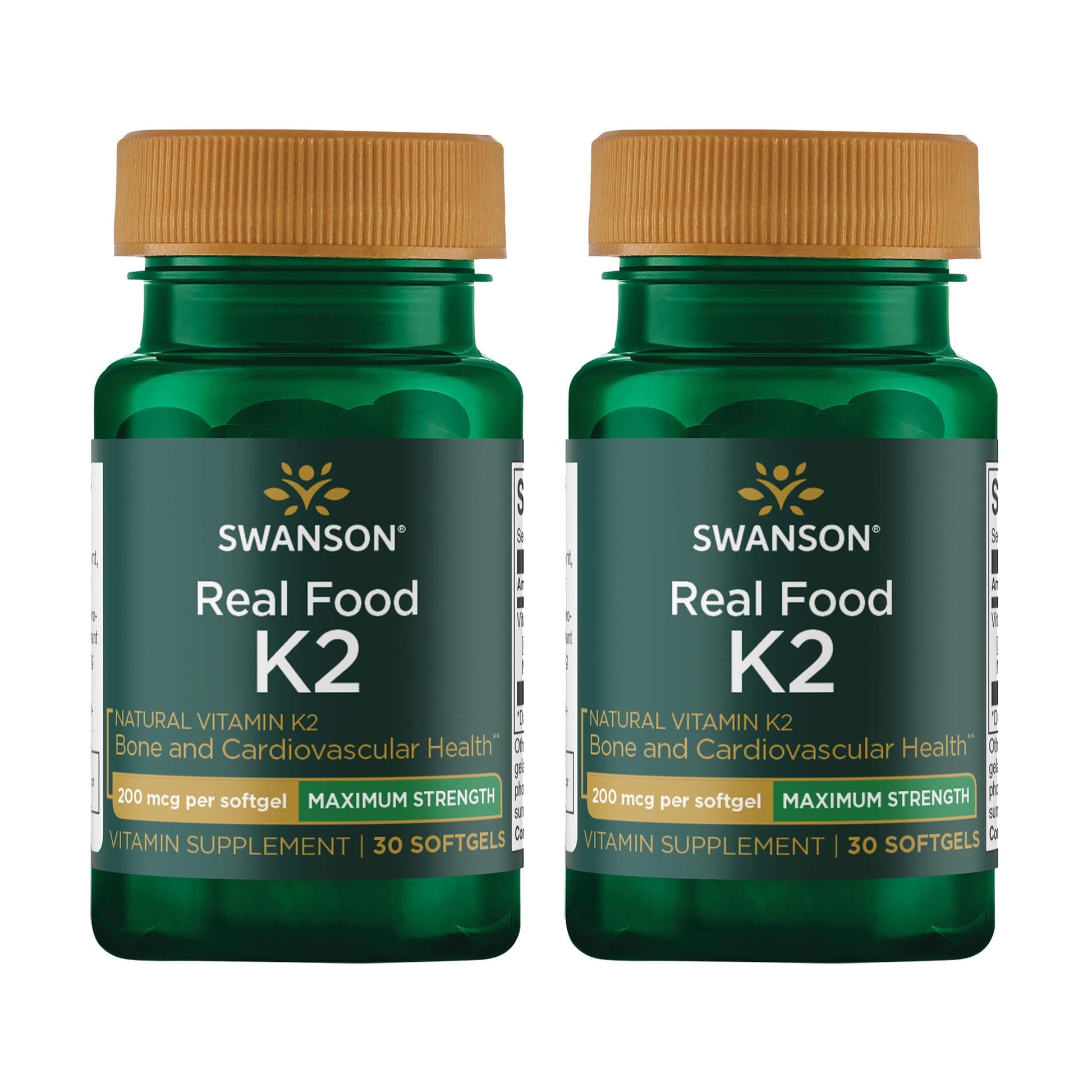 Swanson Maximum Strength Vitamin K2 (MK-7) Bone and Heart Health Softgels 30 Count