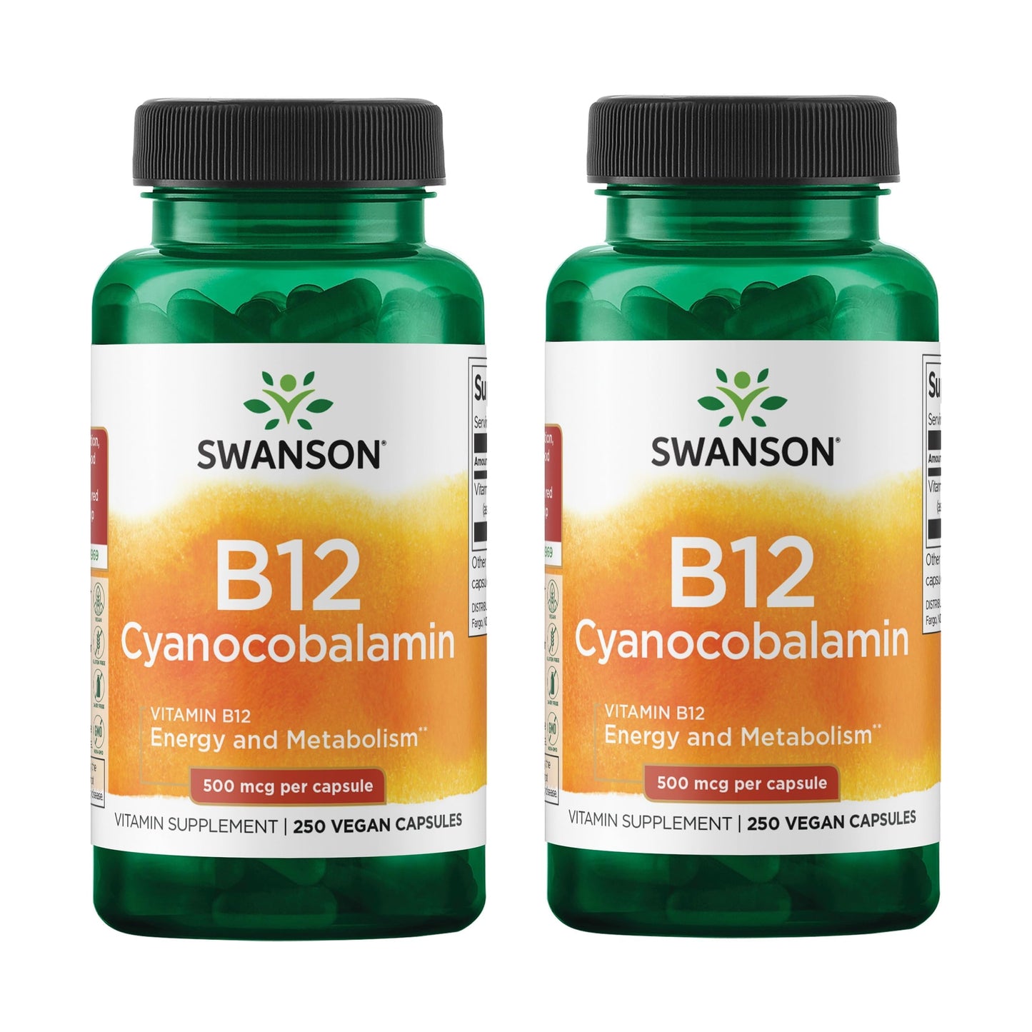 Swanson B12 Cyanocobalamin Capsules 500