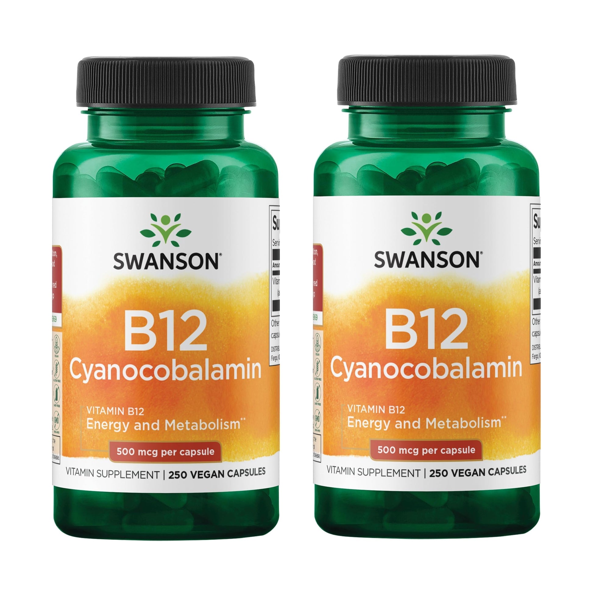 Swanson B12 Cyanocobalamin Capsules 500