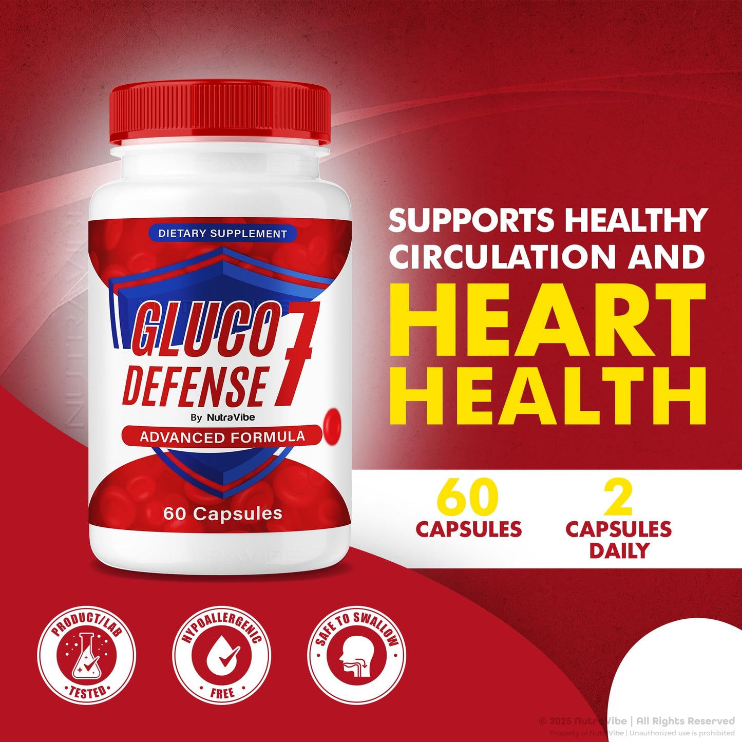 NutraVibe Gluco Defense 7 Defender Formula Capsules 120