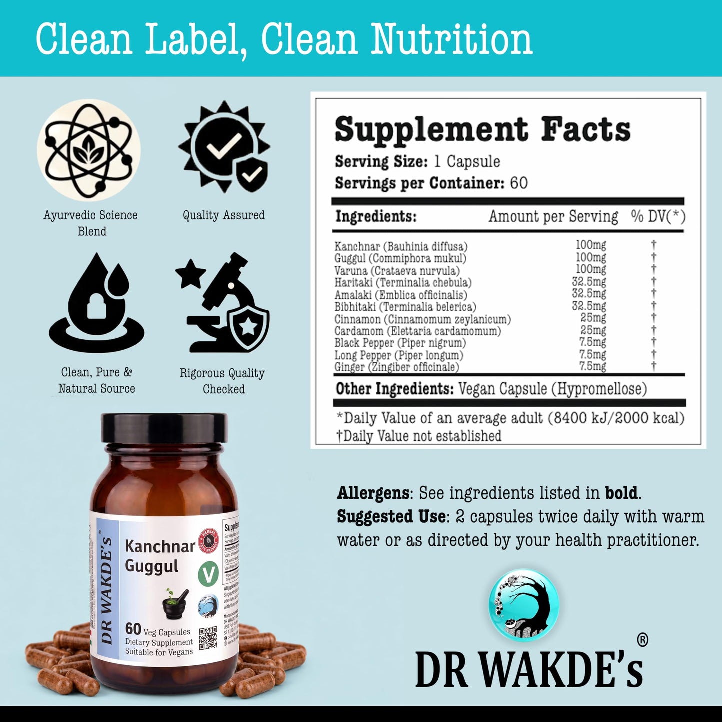 DR WAKDE's Kanchnar Guggul Capsules, 1 Count