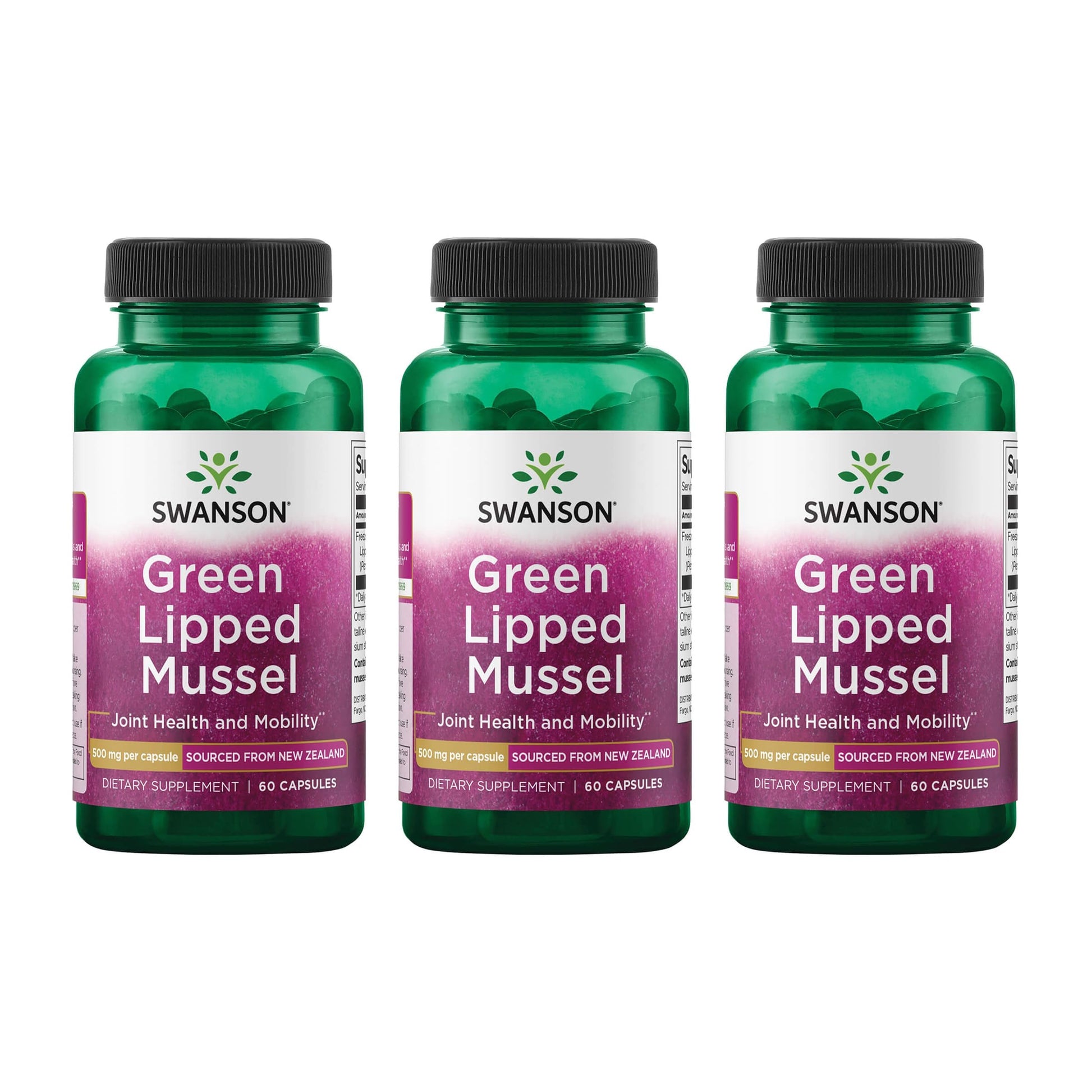 Swanson Green Lipped Mussel (Freeze-Dried) Capsules, 180 Count