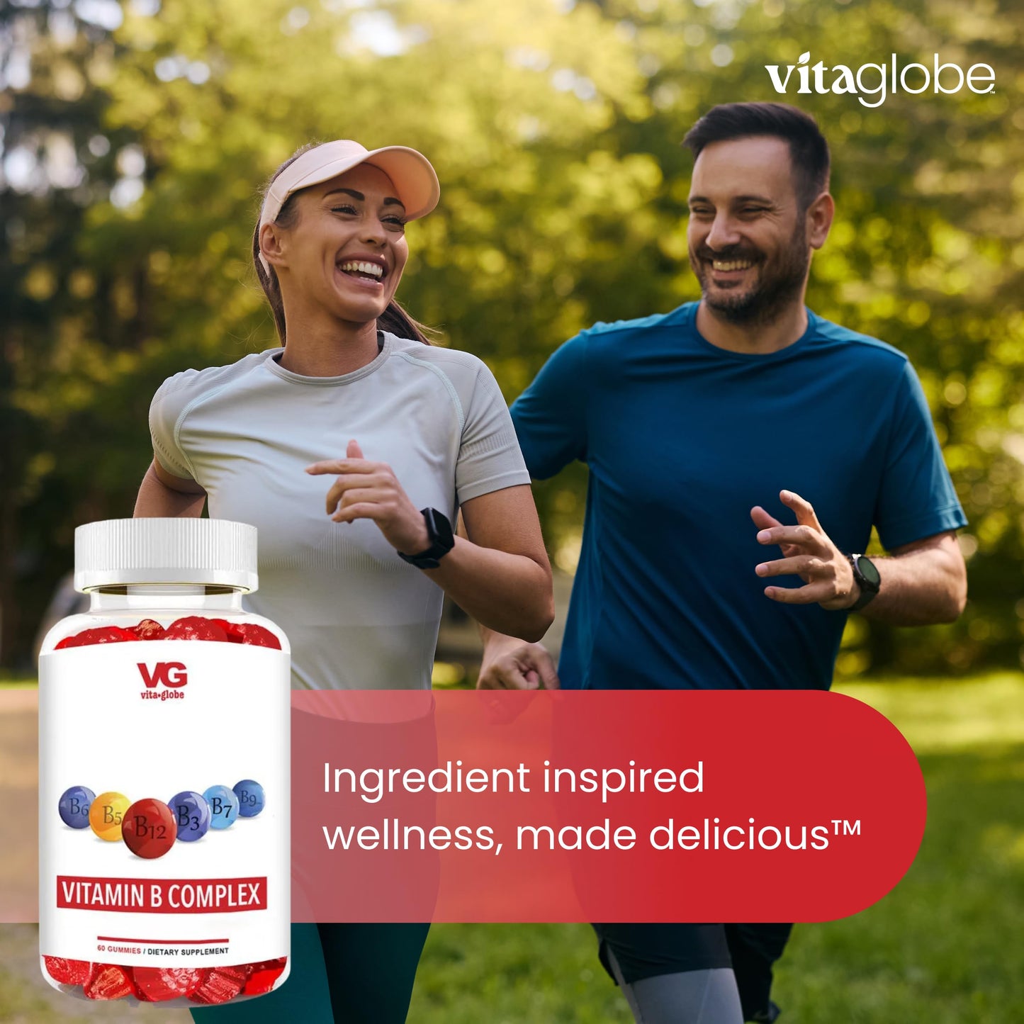 VITA GLOBE B Complex Gummy Vitamins 120 Gummies