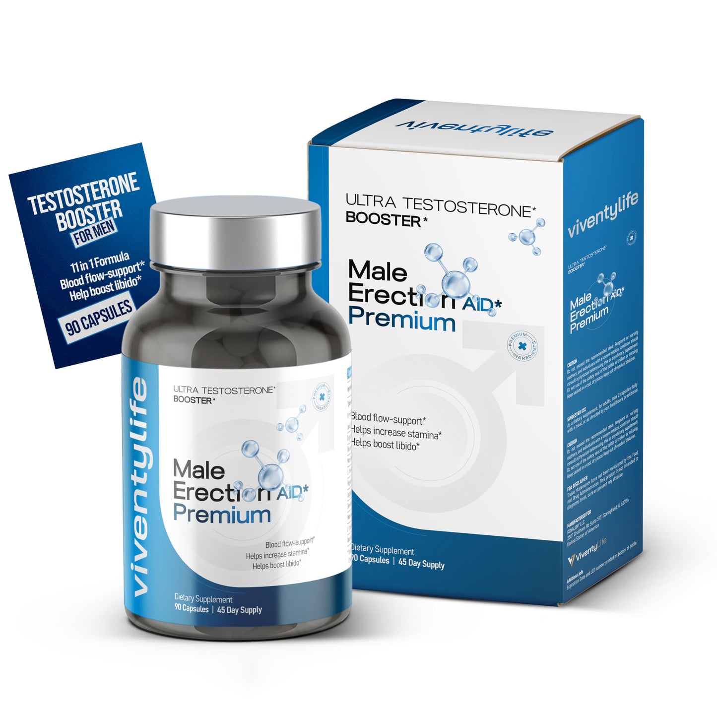 ViventyLife Testosterone Booster Supplement Capsules 1 Count
