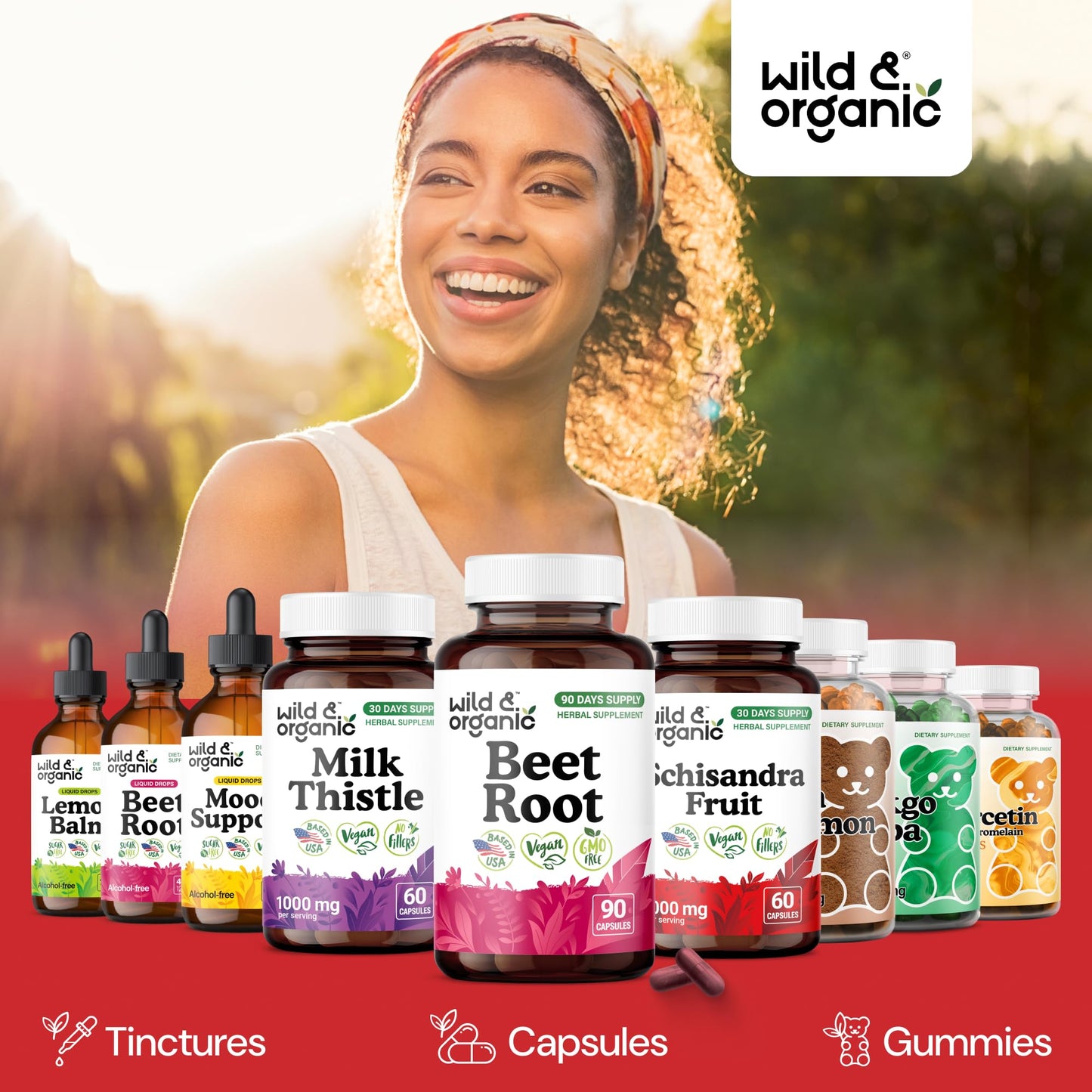 Wild & Organic Beet Root Capsules, 90 Count