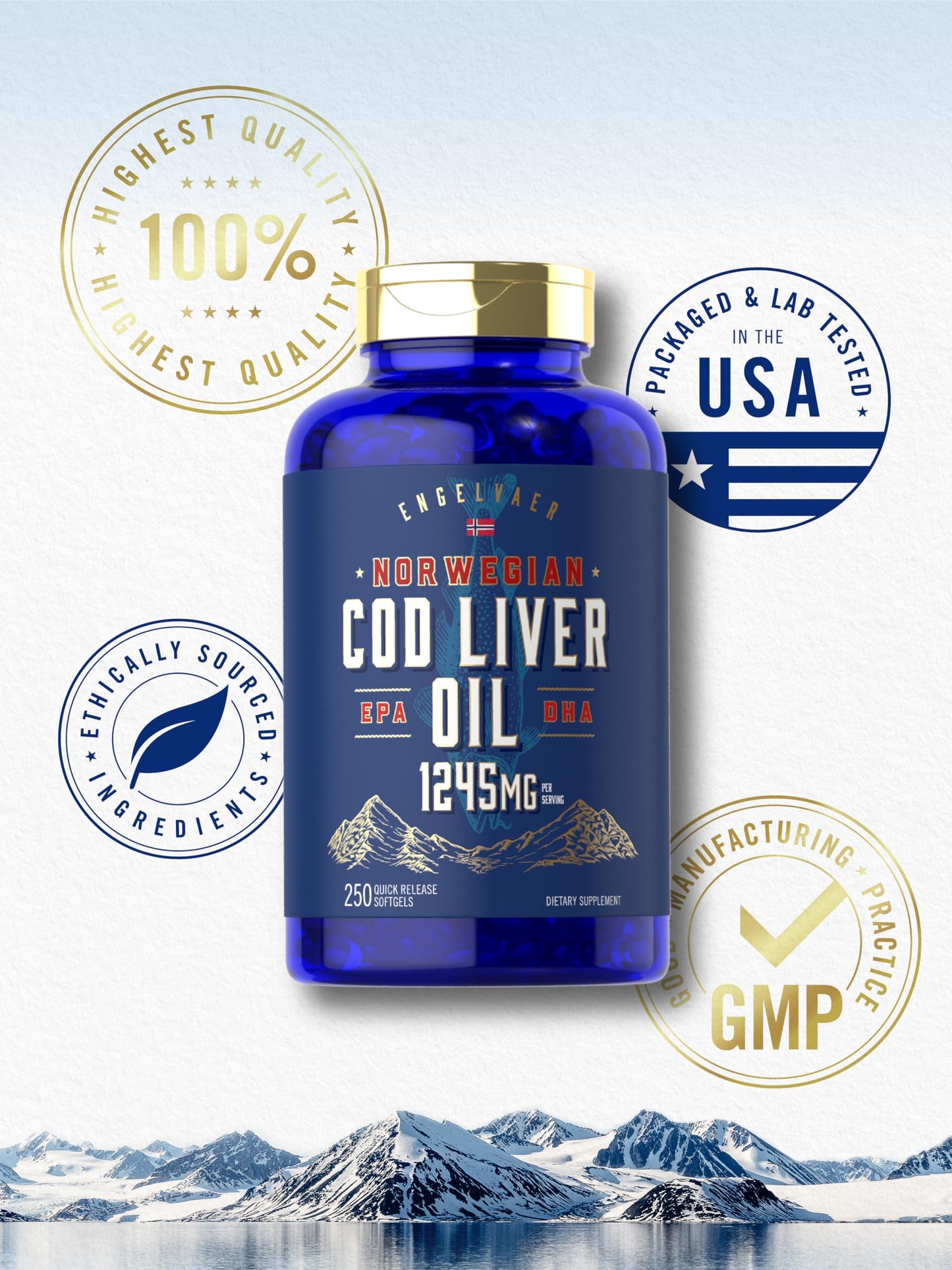 Carlyle Cod Liver Oil Softgels 250