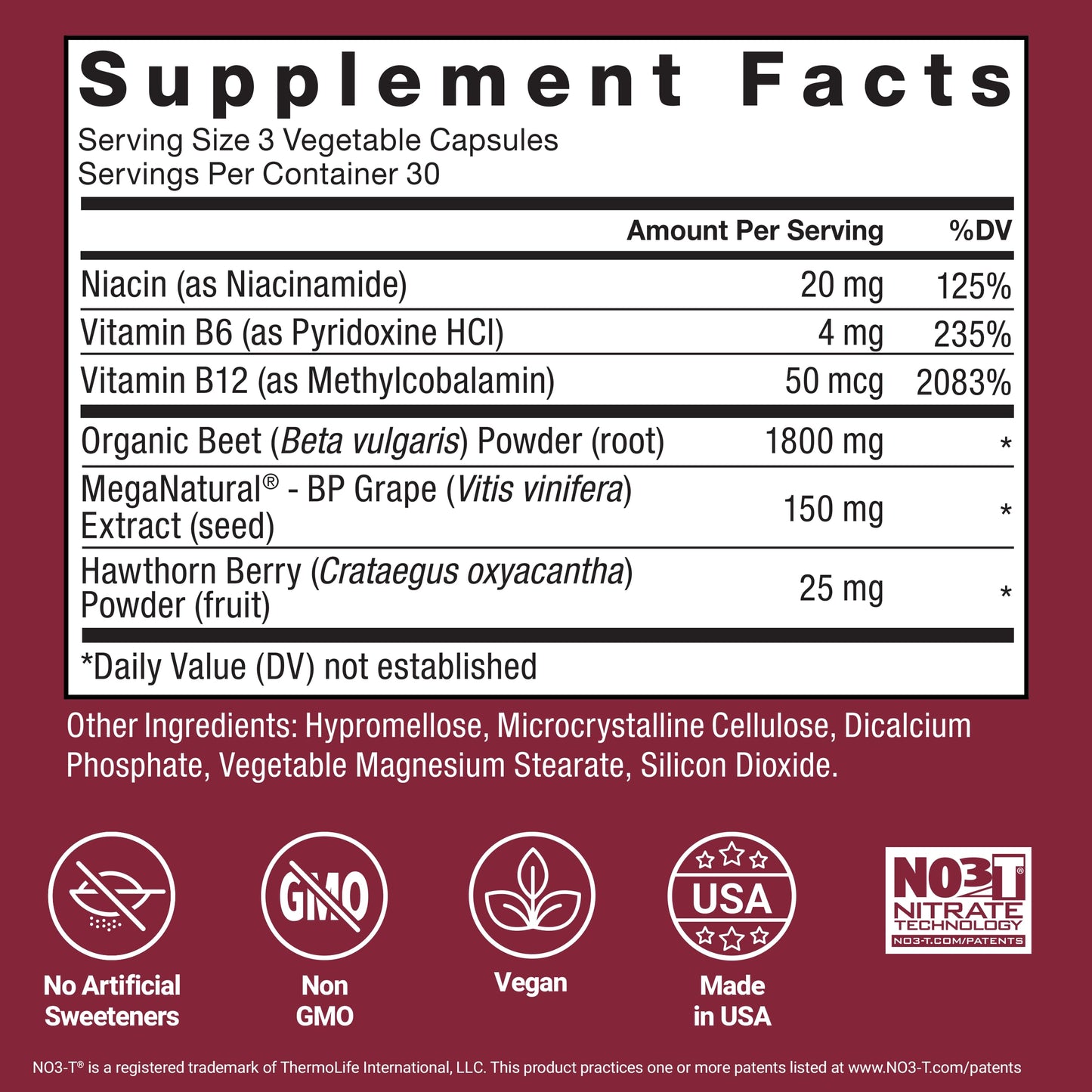 Force Factor Total Beets Blood Pressure Support Beet Root Capsules 180