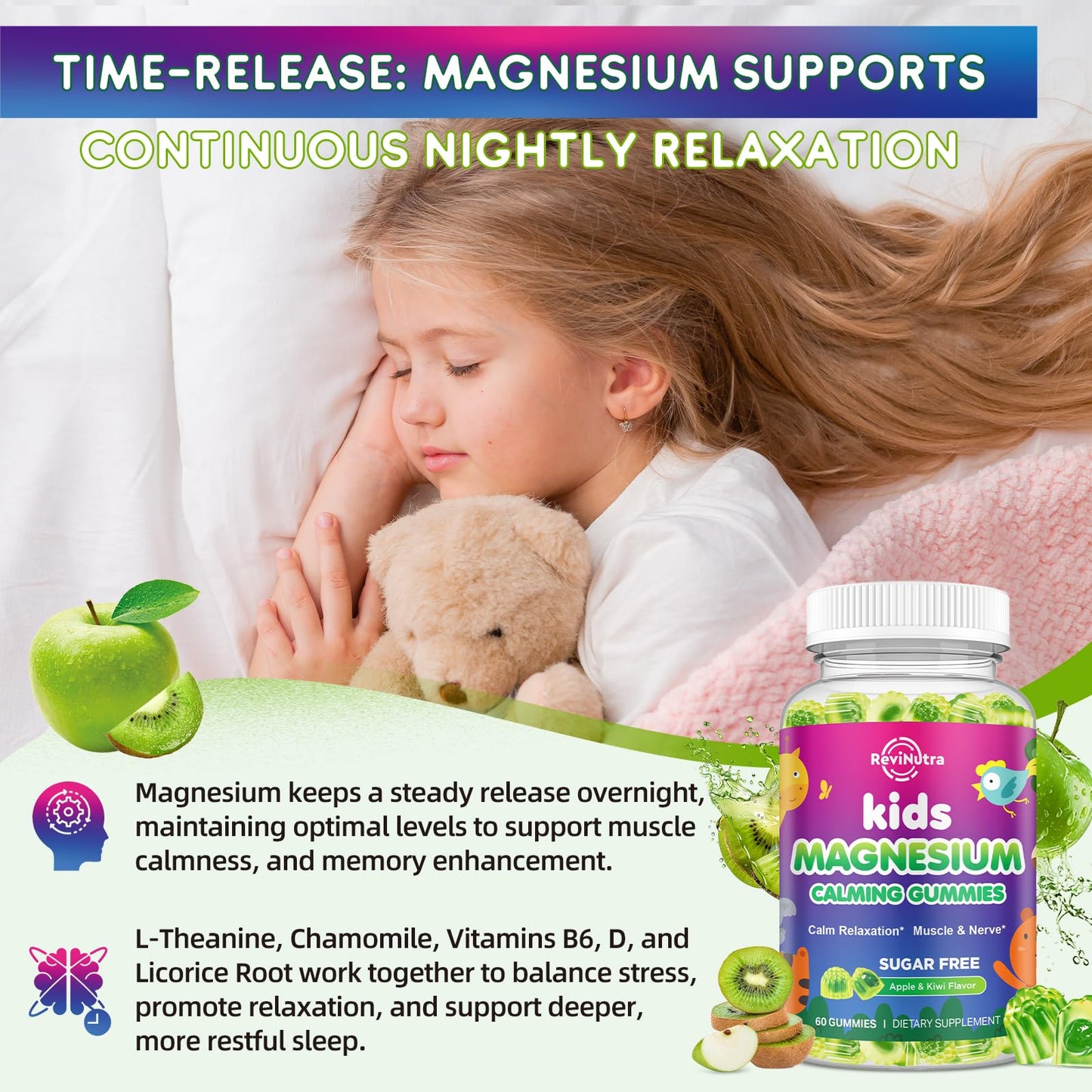 ReviNutra Magnesium Glycinate Gummies Gummy 120 Count