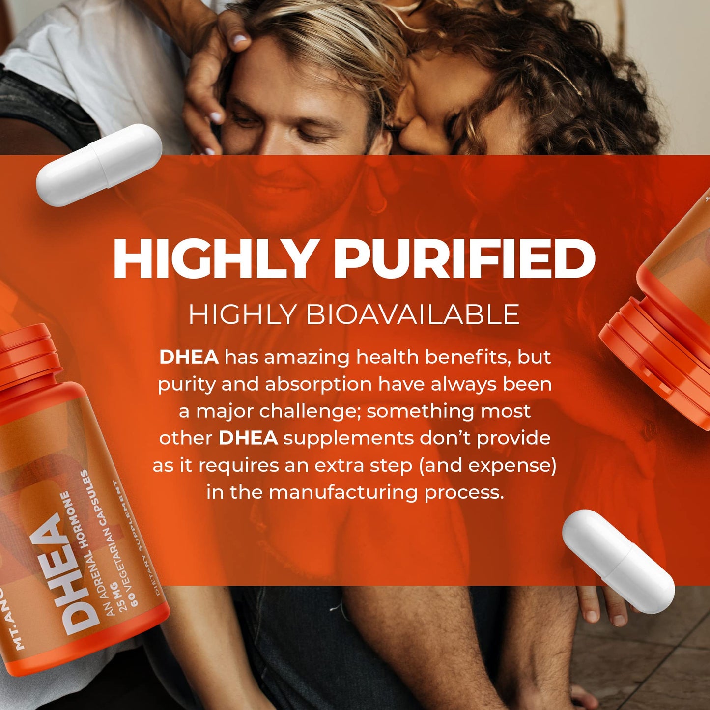 Mt. Angel Vitamins Pure DHEA 25mg Capsule, 60 Capsules