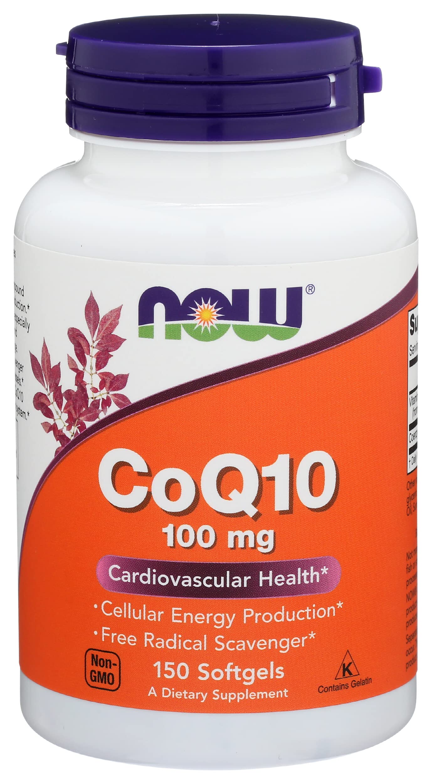 NOW Foods CoQ10 100 mg Softgels 150 Count