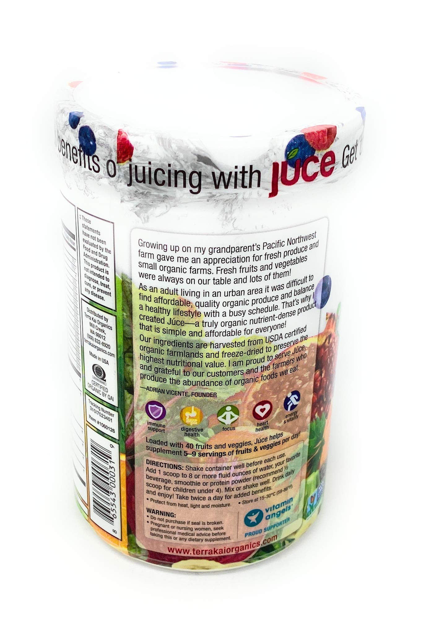 Terra Kai Organics Juce Super Fruit and Veggie Blend Drink Powder 12.2-Ounce