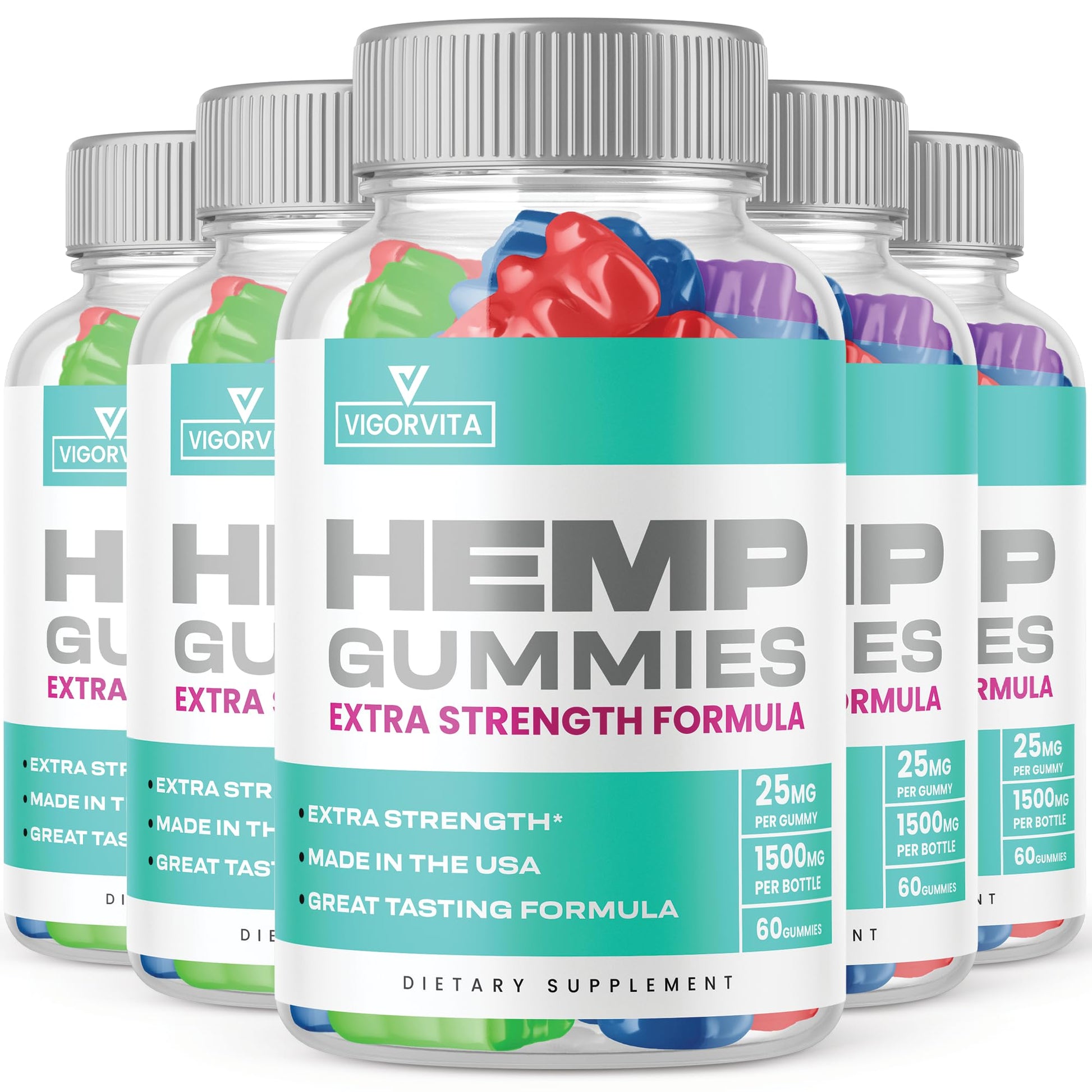 Purvia Vigorvita Gummies Extra Strength Hemp Extract, 300 Gummies