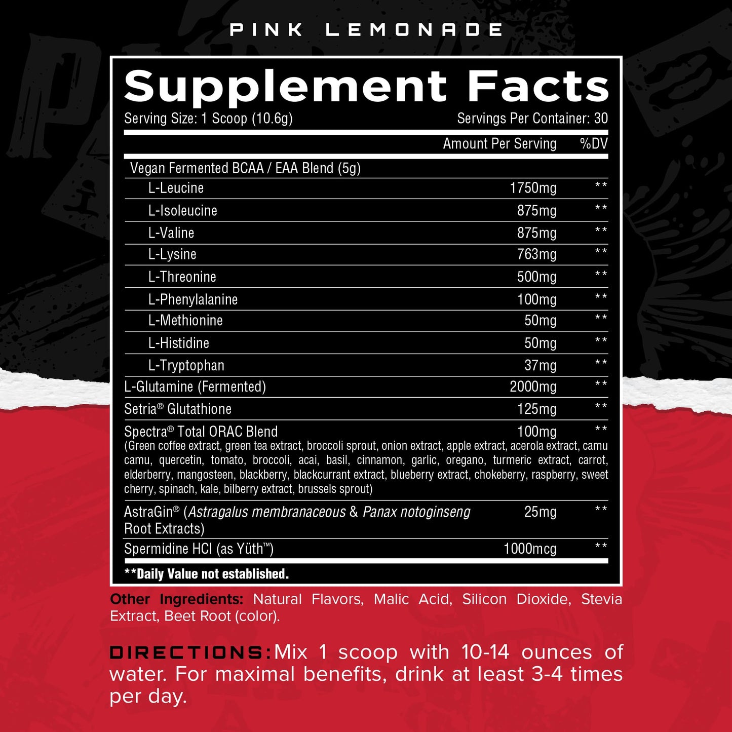 Unmatched Longevity EAA Essential Amino Acids Powder 11.22 30 Servings Pink Lemonade