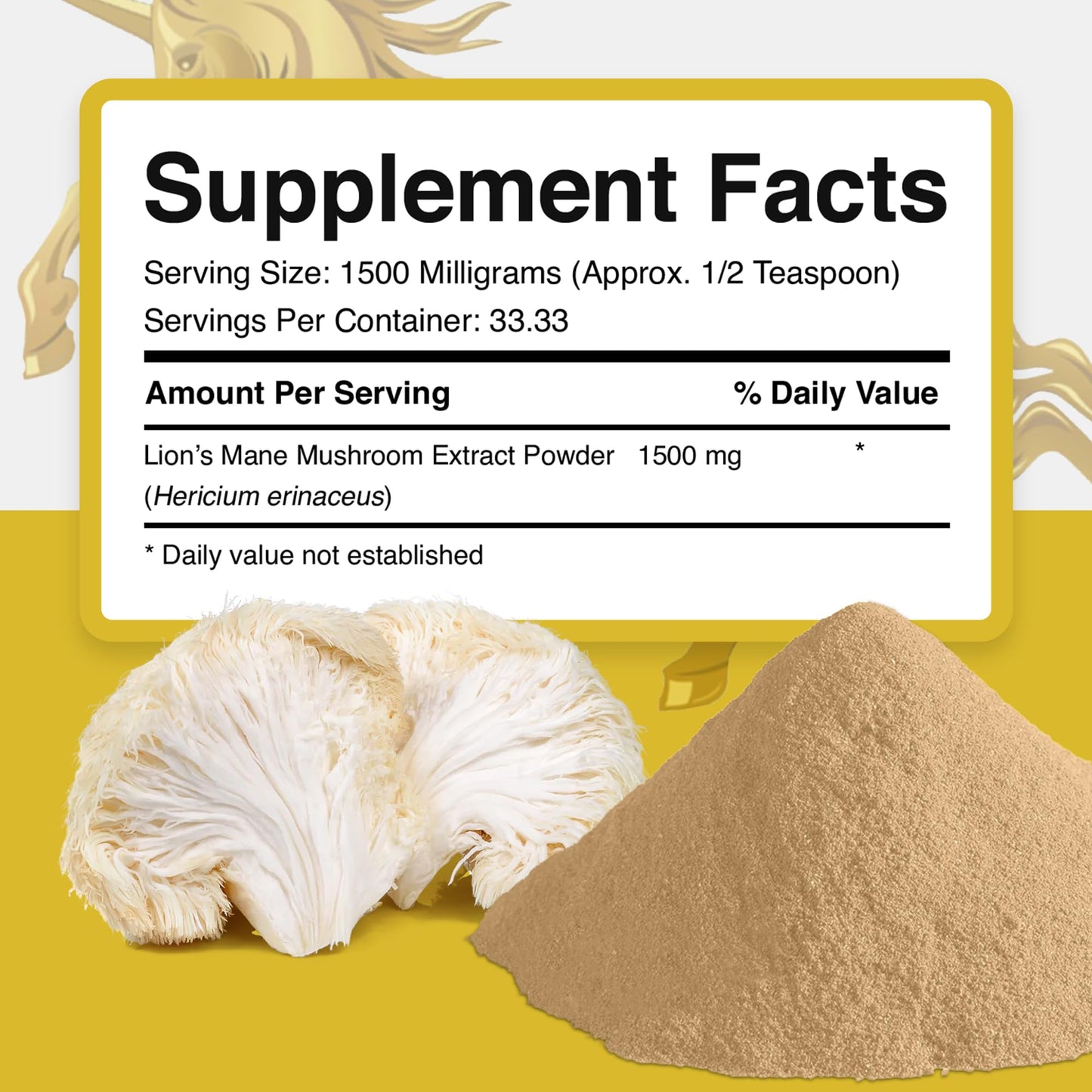 Addictive Wellness Lions Mane Supplement Powder, 1.76 oz