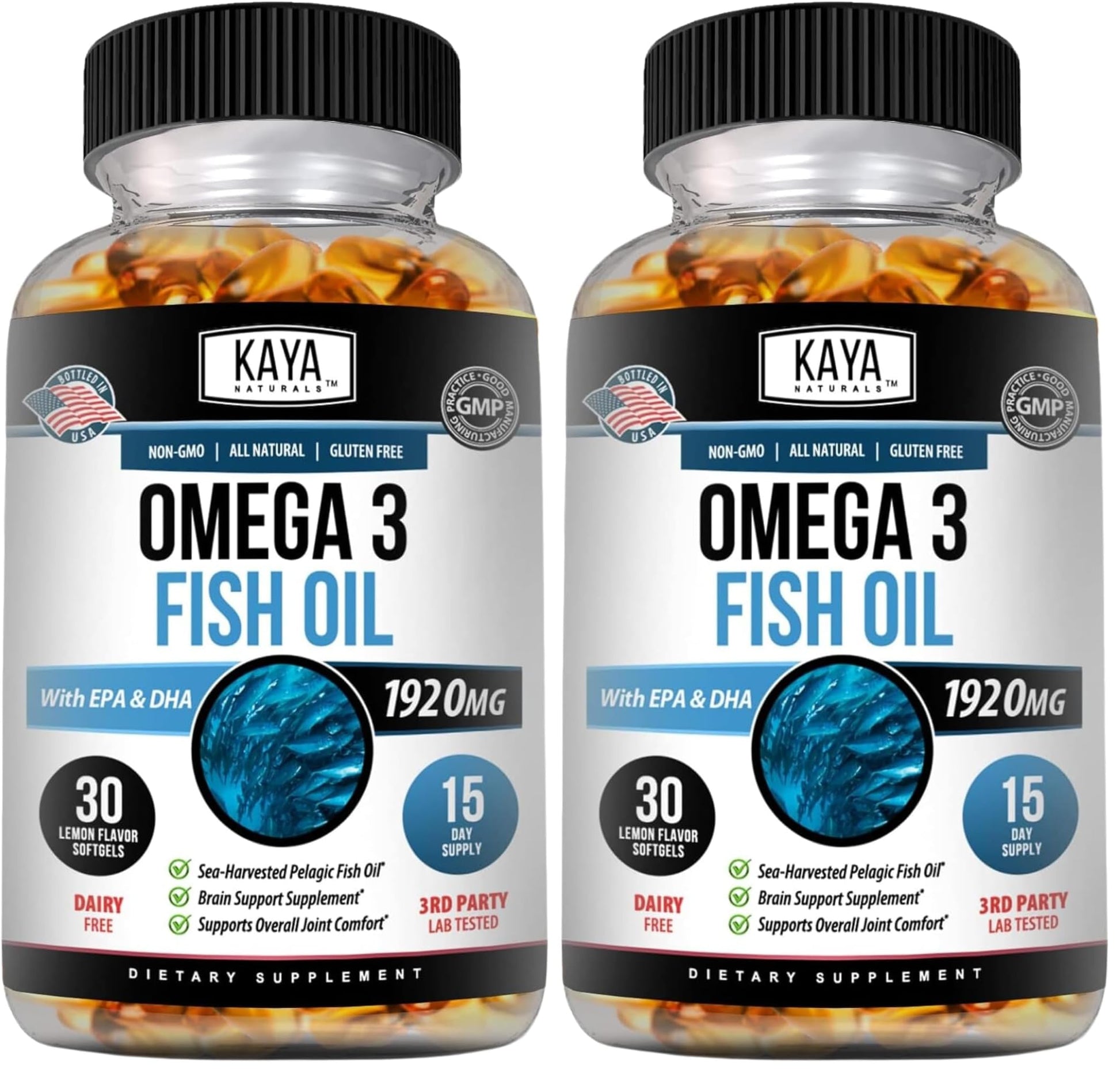 Kaya Naturals Omega 3 Supplement Softgels 60 Count