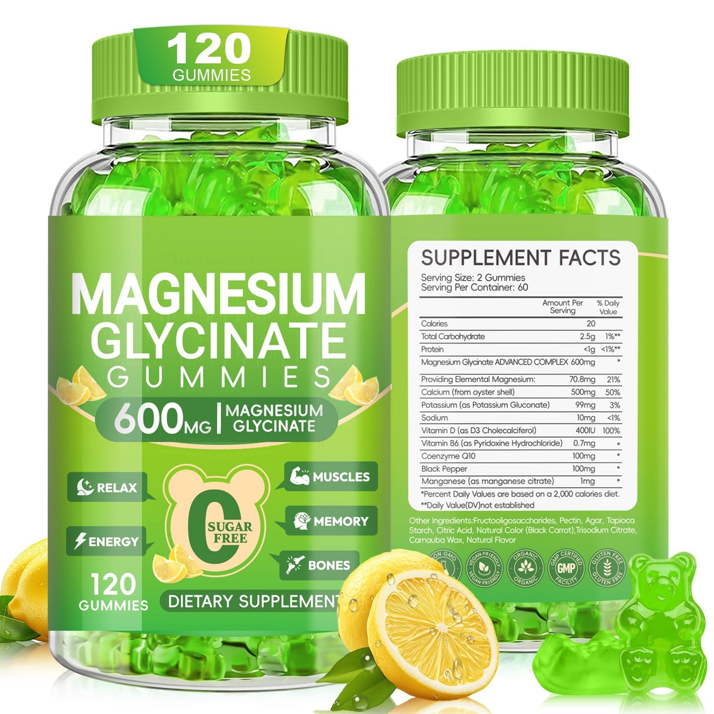 Cytona Magnesium Glycinate Gummies 120 Count