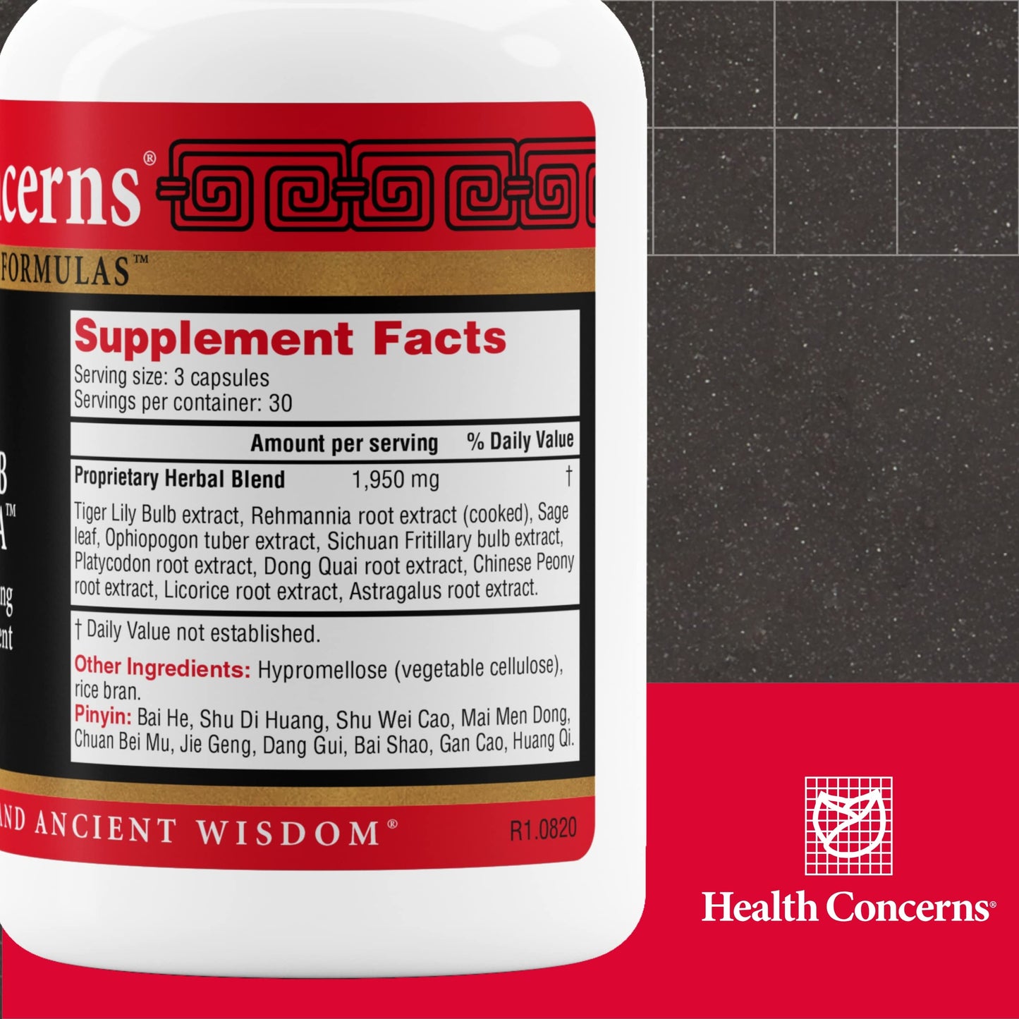 Health Concerns Lily Bulb Formula Capsules 90 Count