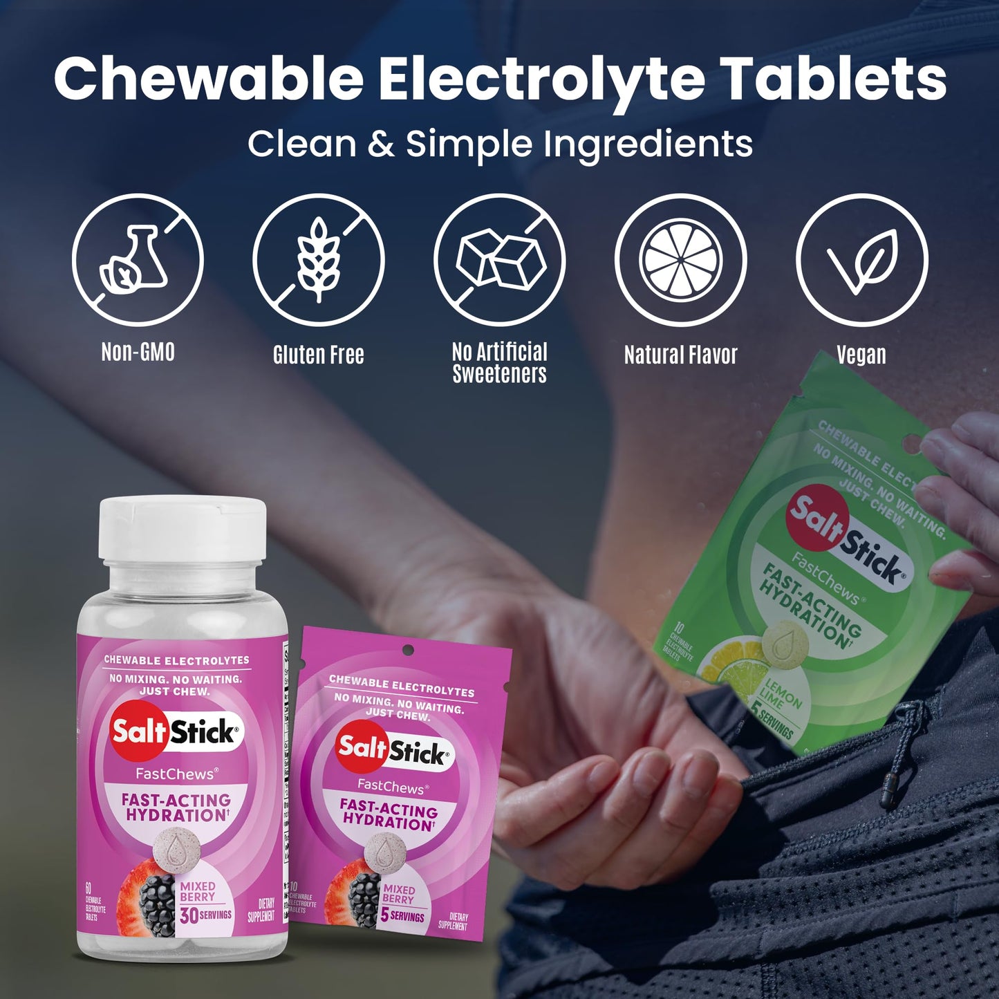 SaltStick Electrolyte FastChews Chewable 90 Count