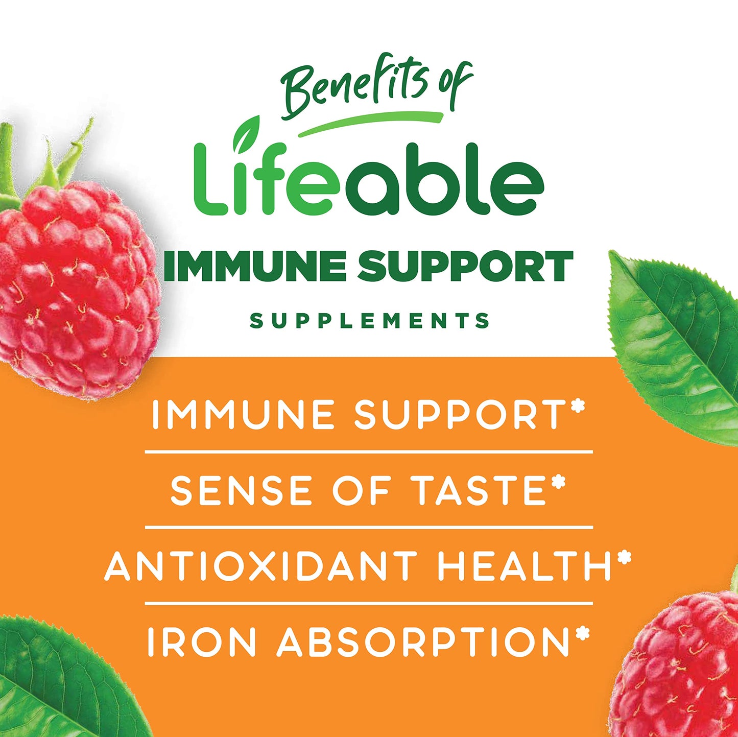 Lifeable Magnesium Kids + Immune Support Chewable, 90
