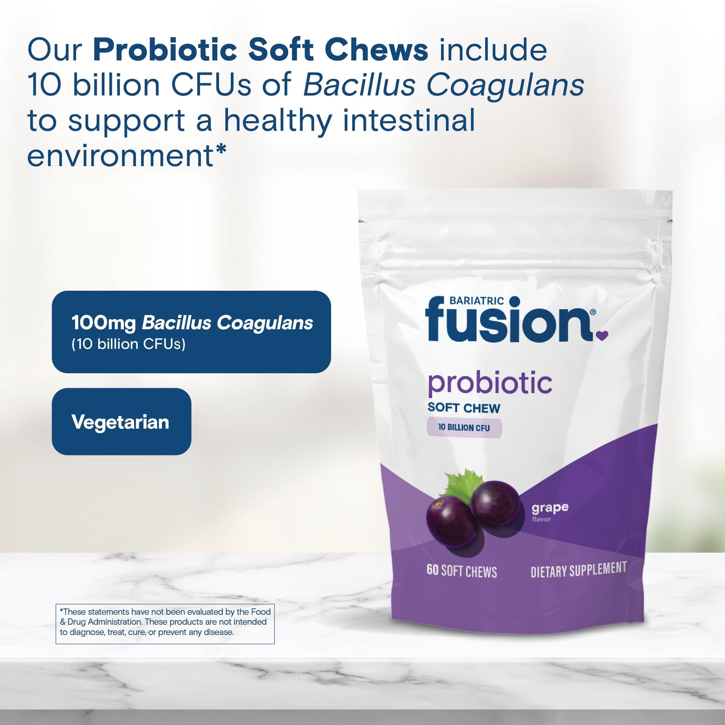 Bariatric Fusion Probiotic Soft Chews 60 Count