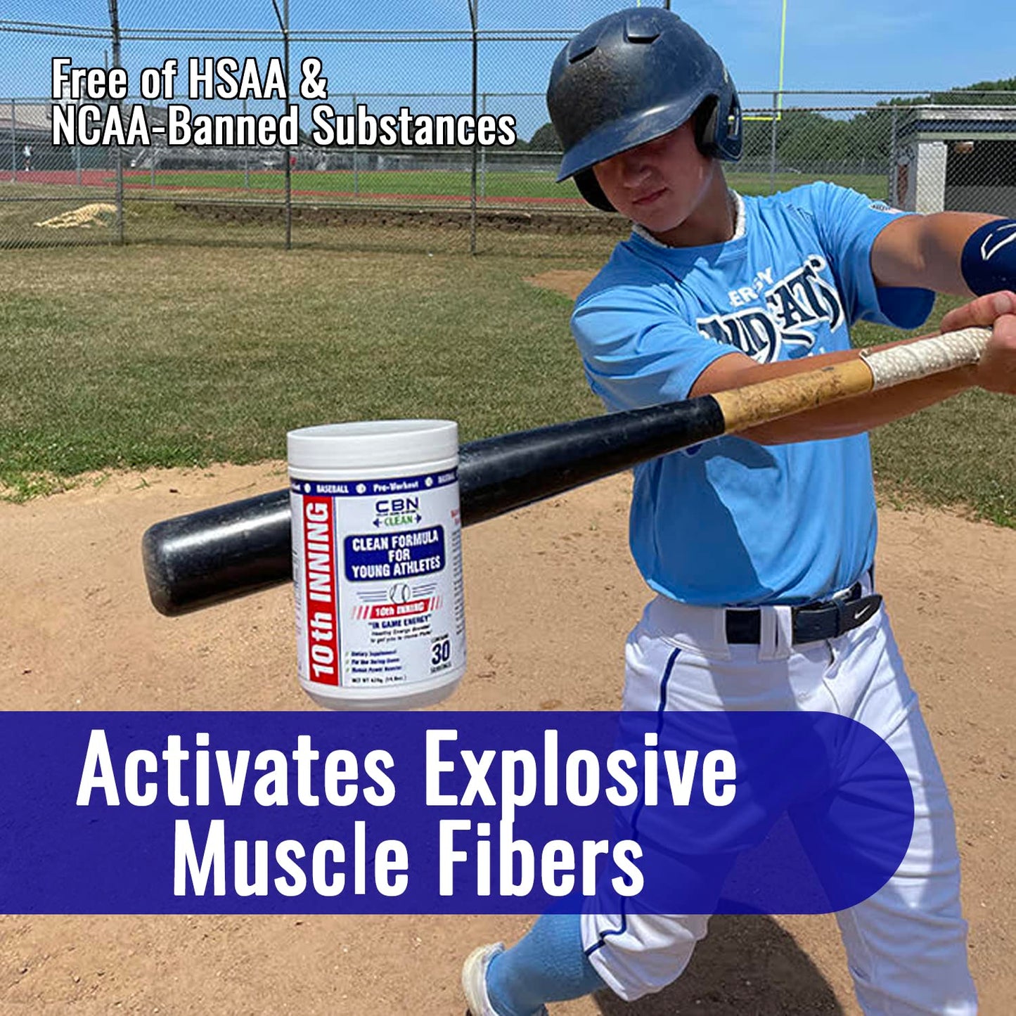 College Bound Nutrition 10th Inning - Hit Further, Throw Harder, Run Faster Powder 15.87 Ounce