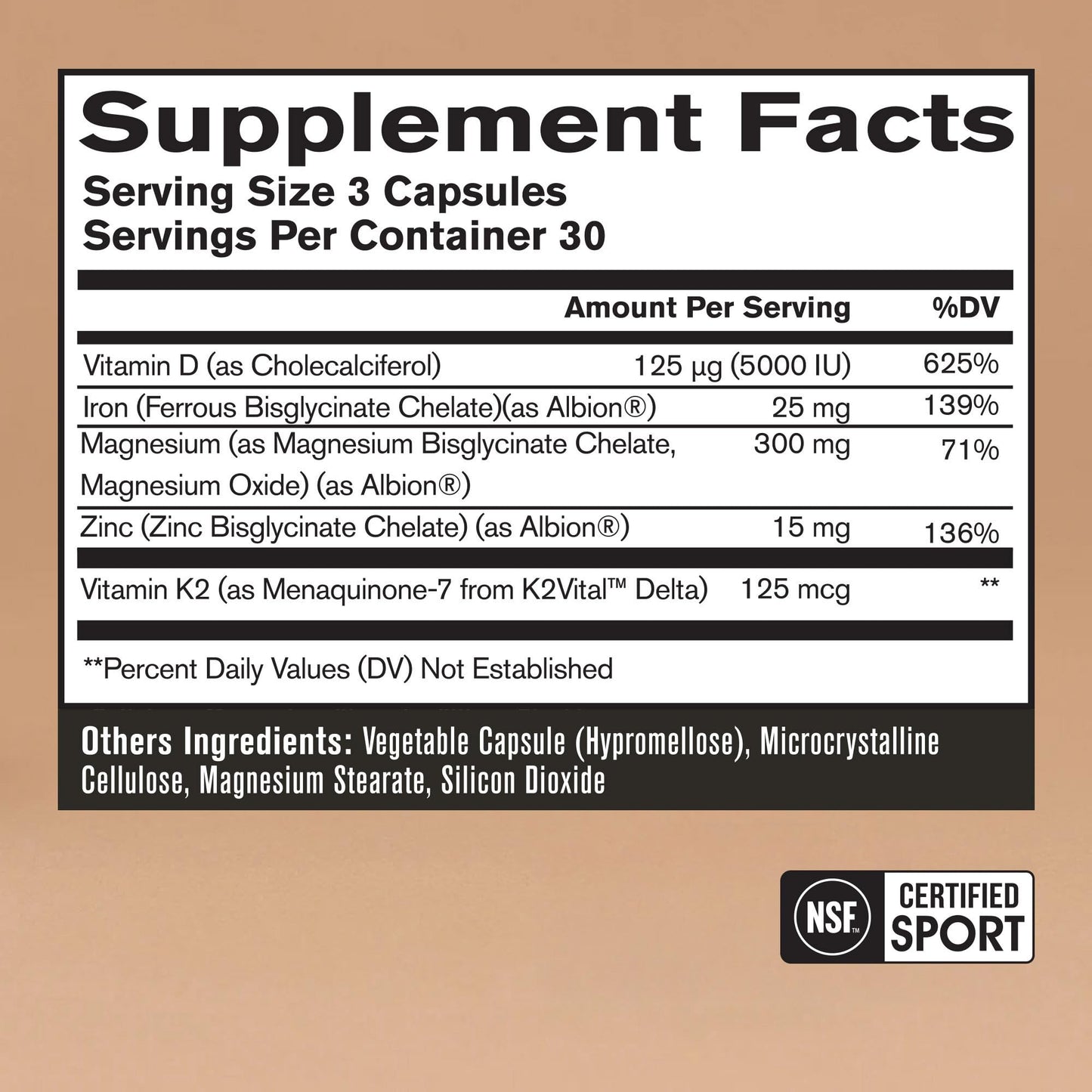 Bare Performance Nutrition Endurance Essentials Endurance Athlete Daily Multivitamin Capsule 30