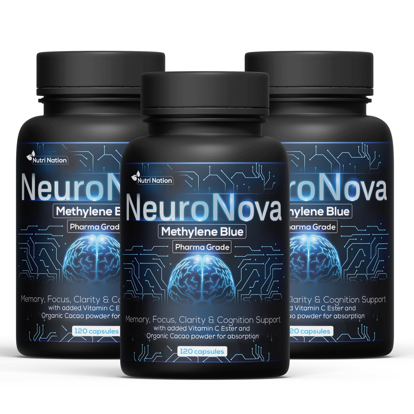 Nutri Nation Methylene Blue Pharmaceutical Grade Capsules 120 Count