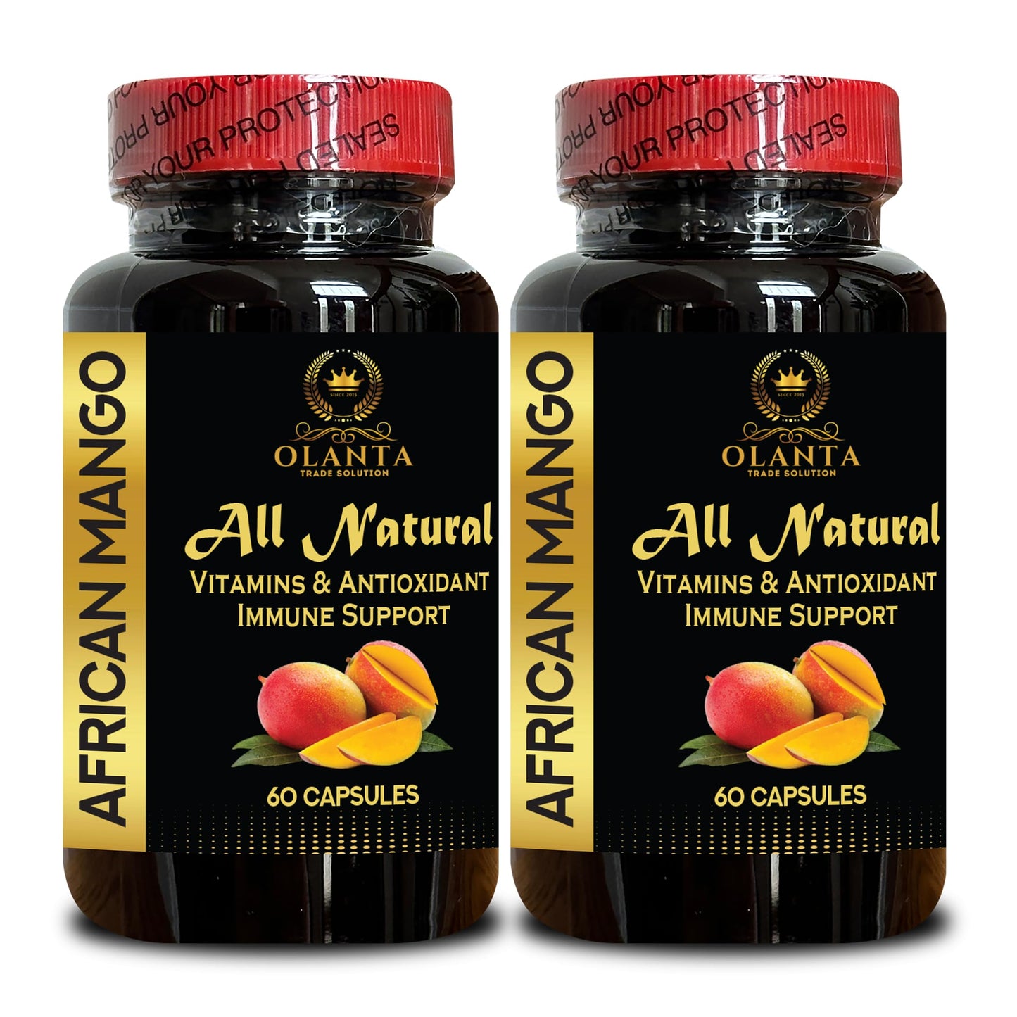 OLANTA TRADE SOLUTION African Mango Supplement Pure Irvingia Gabonensis Extract, Non-GMO, Vegan, Gluten-Free, Supports Energy & Natural Wellness, 120 Capsules