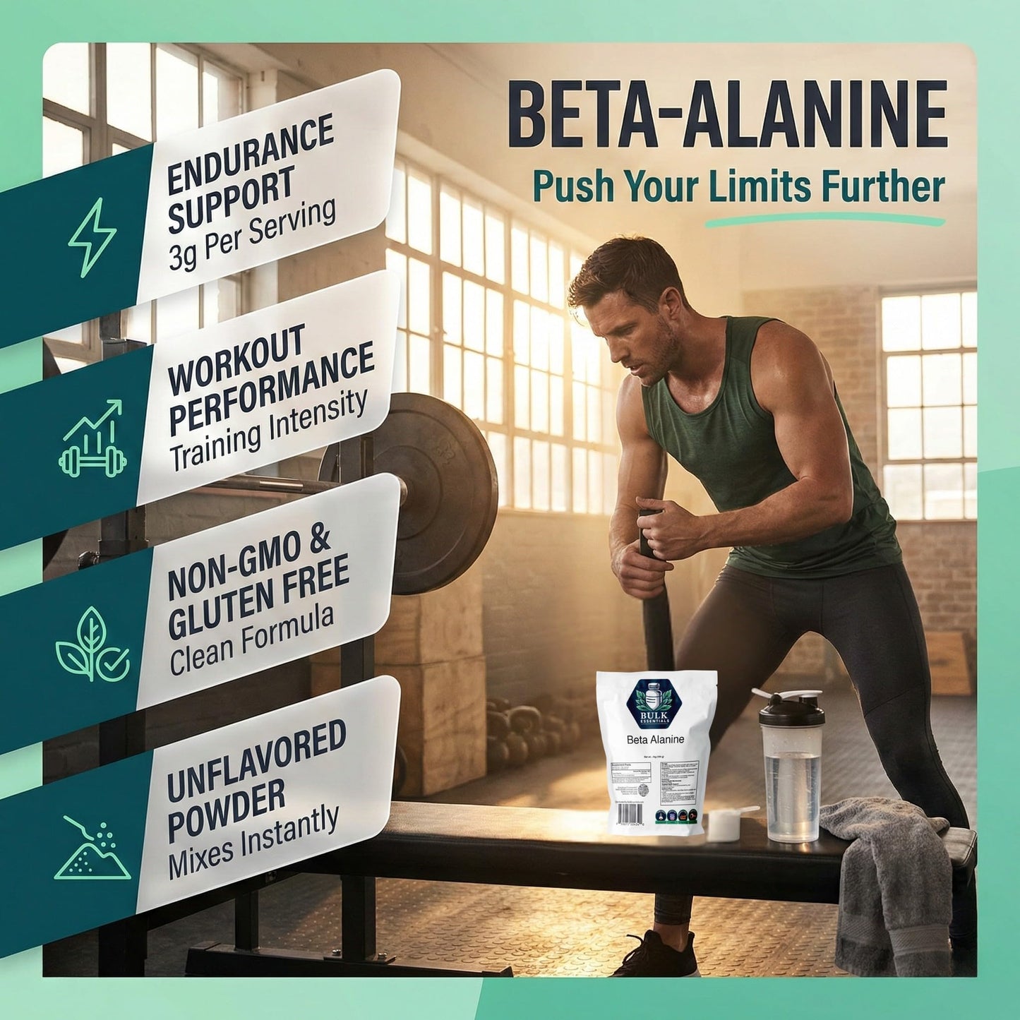 Bulk Essentials Beta Alanine Powder 3.52 oz