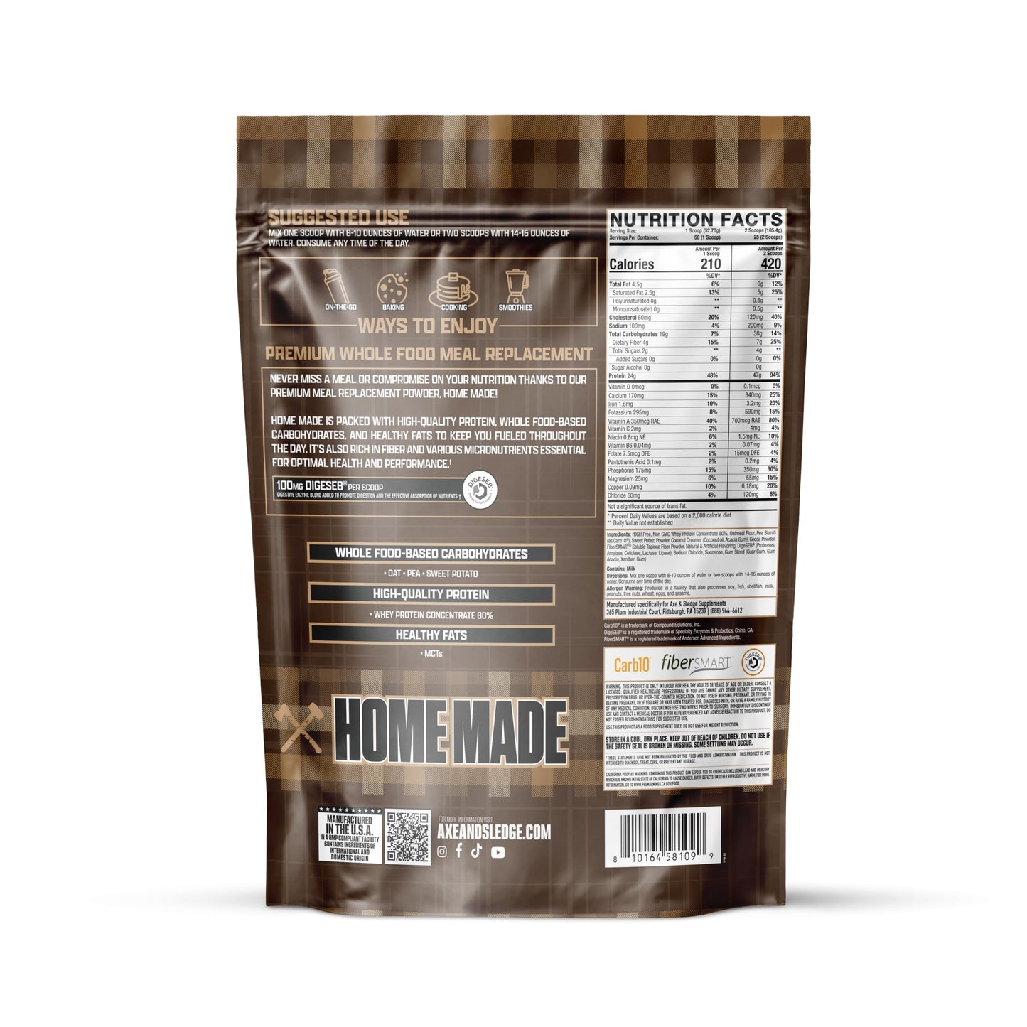 Axe & Sledge Home Made Meal Replacement Powder 95 oz