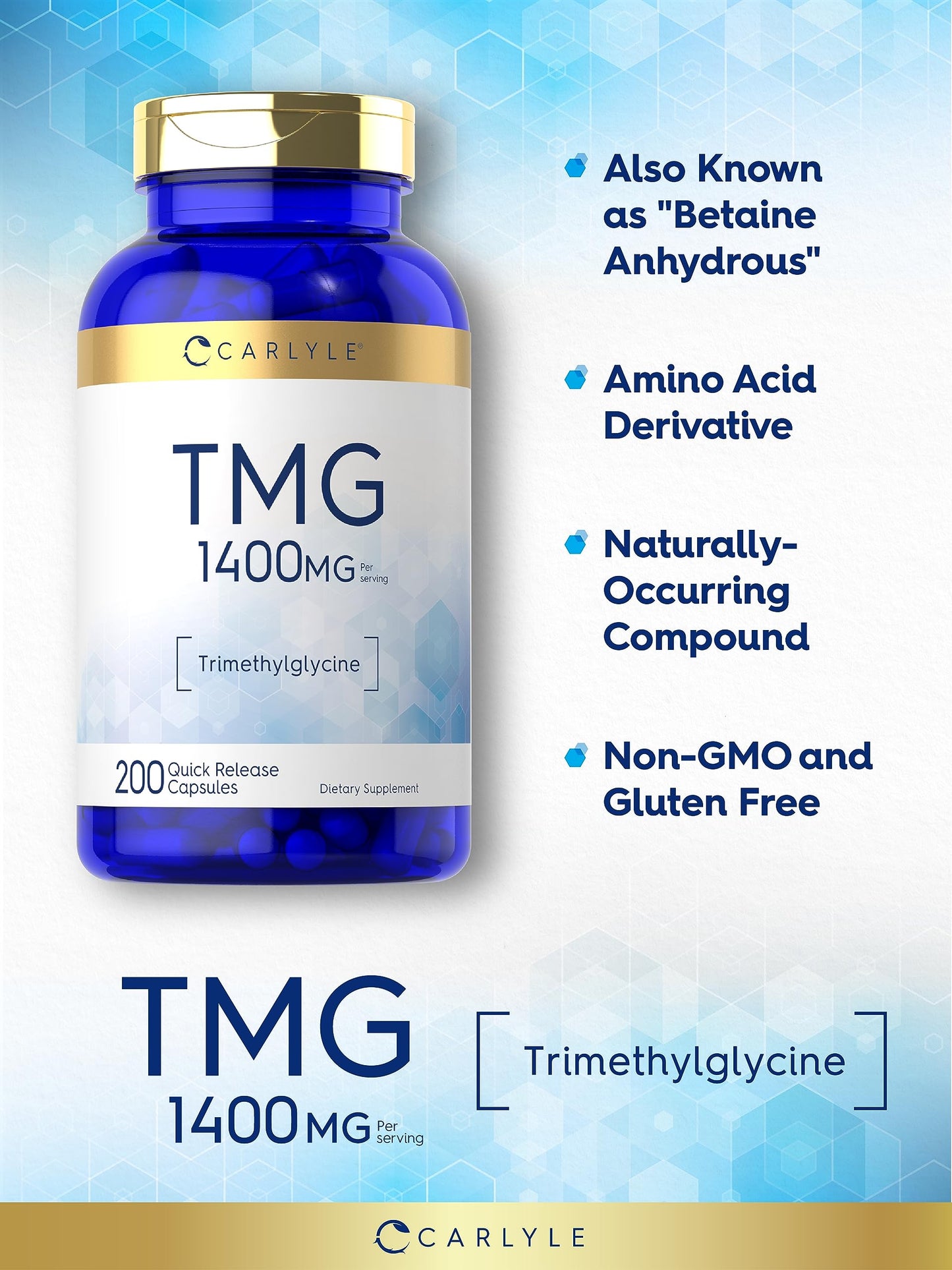 Carlyle TMG Supplement Capsule 200