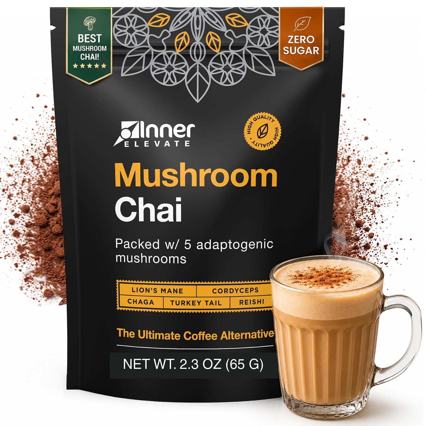 Inner Elevate Mushroom Chai Powder 6.9 Ounce
