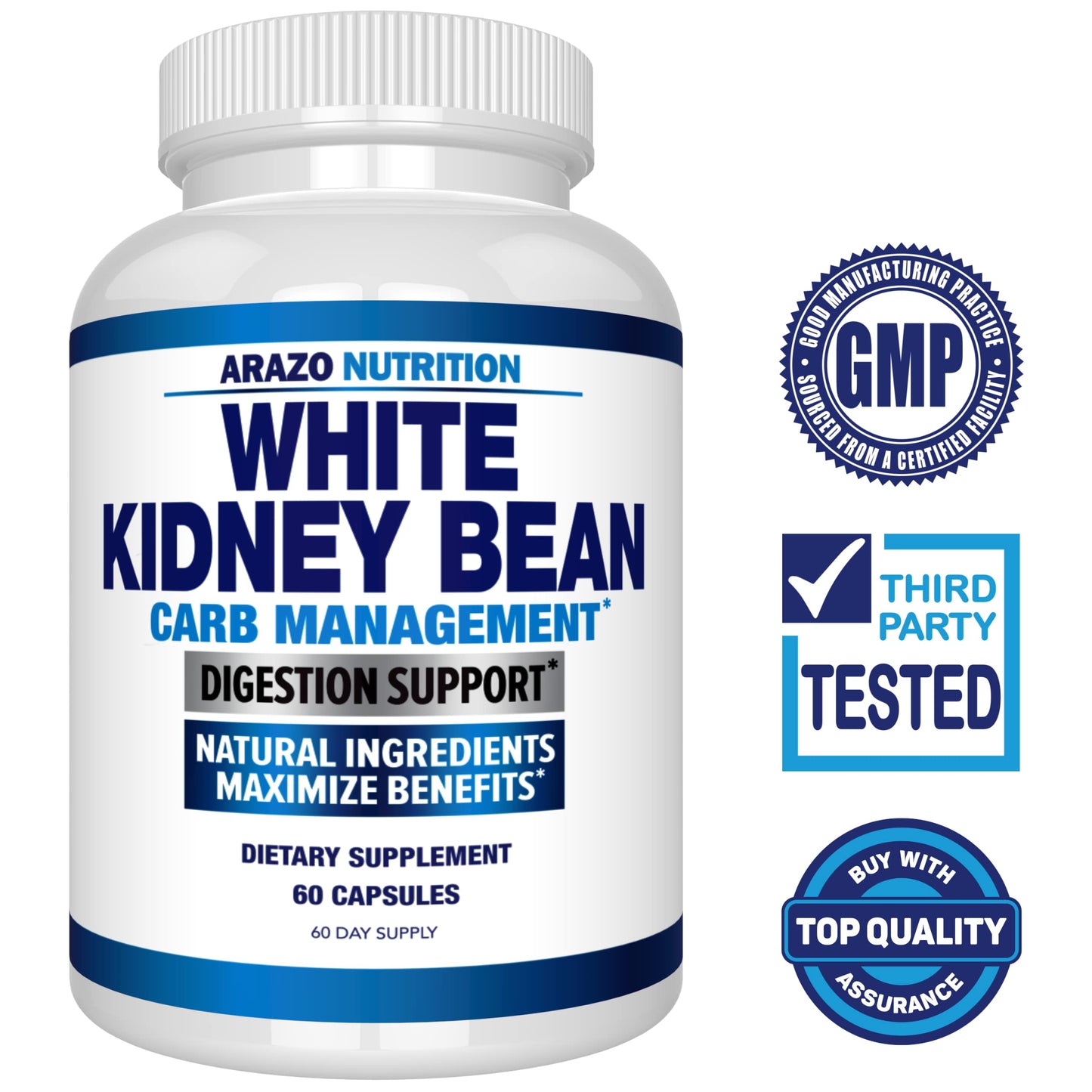 Arazo Nutrition White Kidney Bean Extract Capsule 60 Count