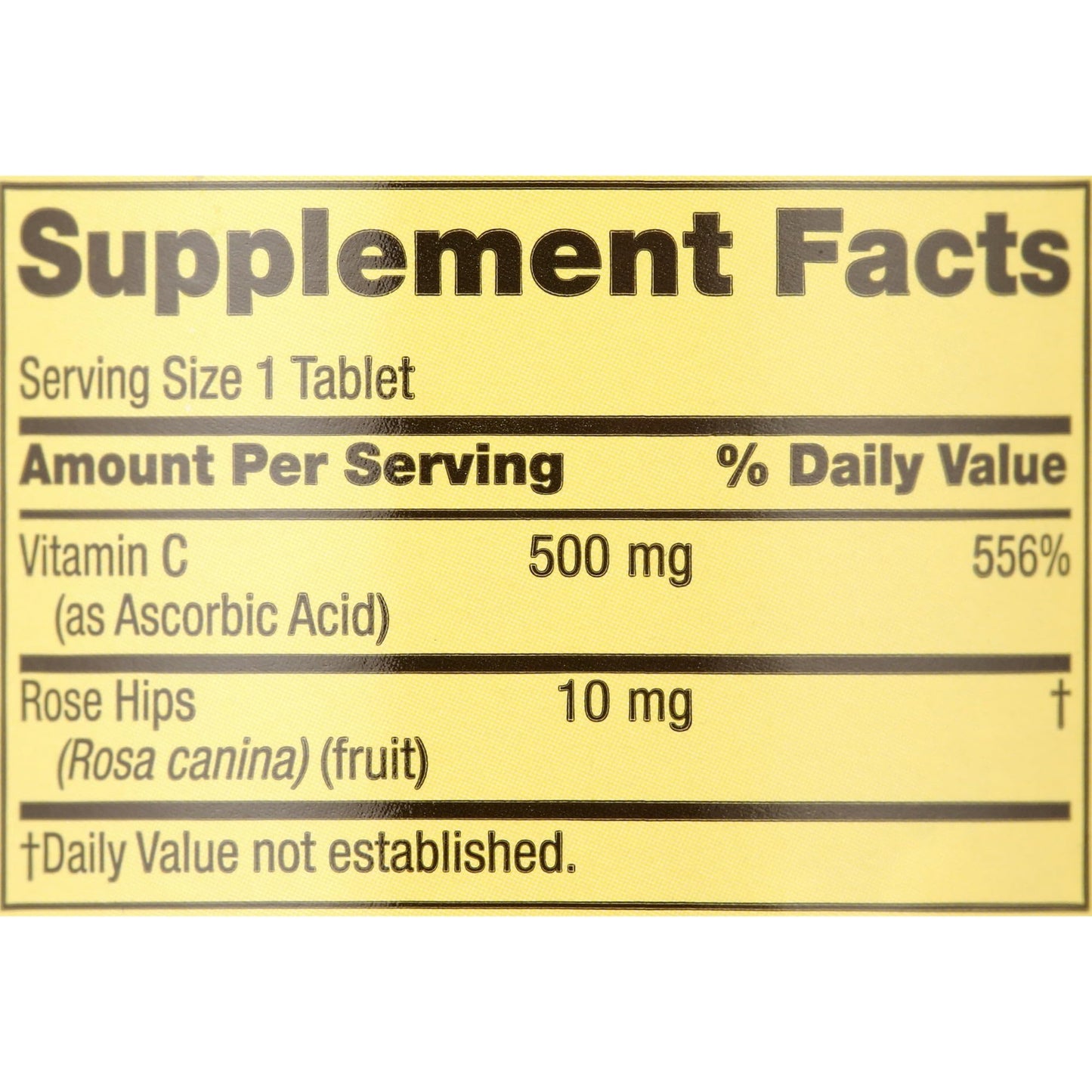 FUSION SHOP STORE Vitamin C 500mg with Rose Hips, 250 Tablets