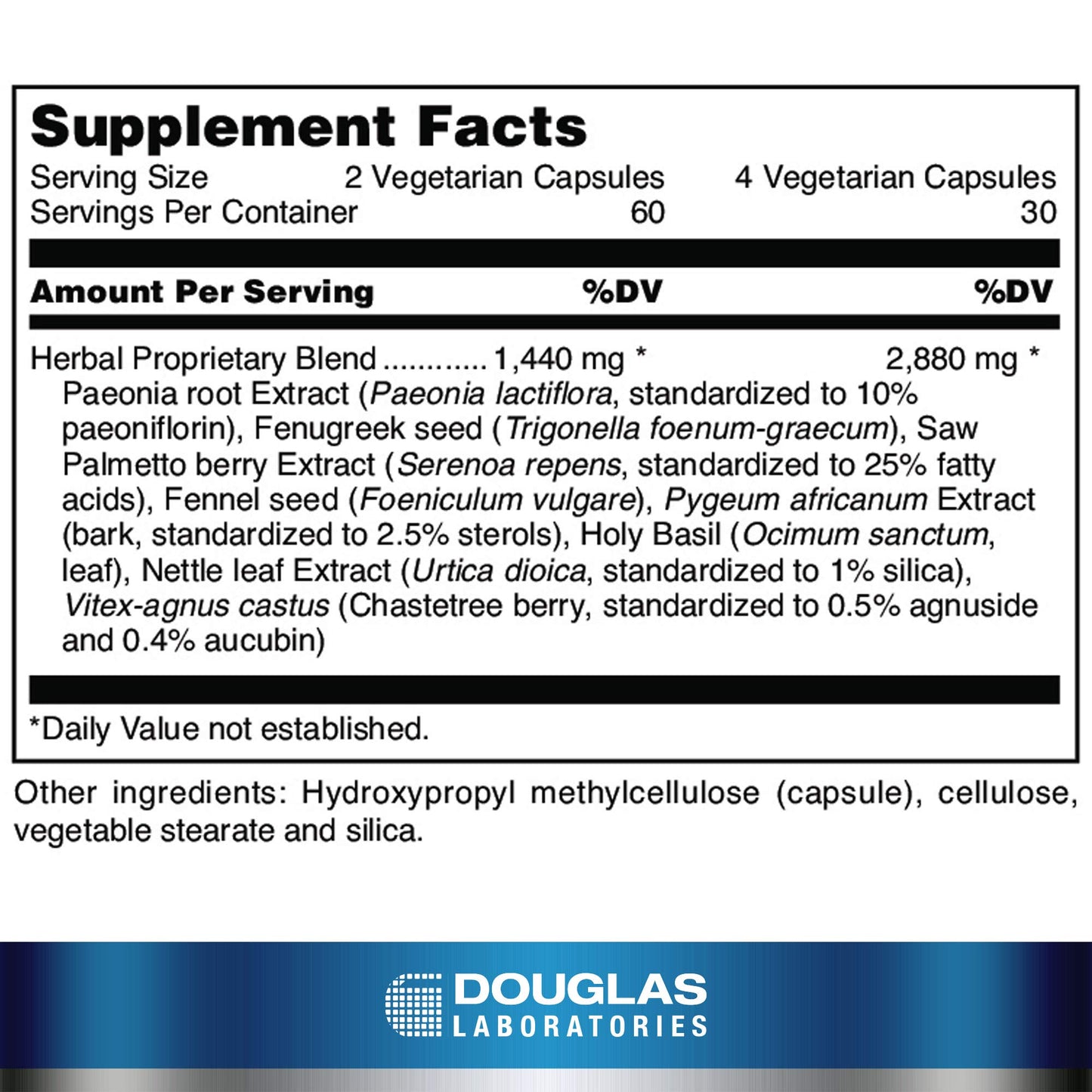 Douglas Laboratories TestoQuench for Women - Memory, Skin, Hair & Heart Health Supplement - With Saw Palmetto, Holy Basil & Fennel Seed 120 Capsules