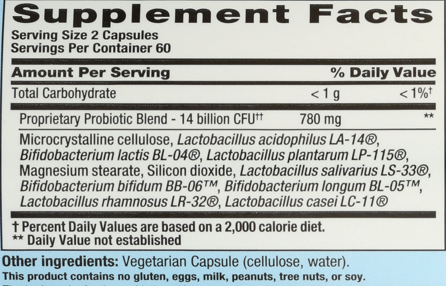 PB8 Probiotic 8 Strains VC Capsule 120 Capsules